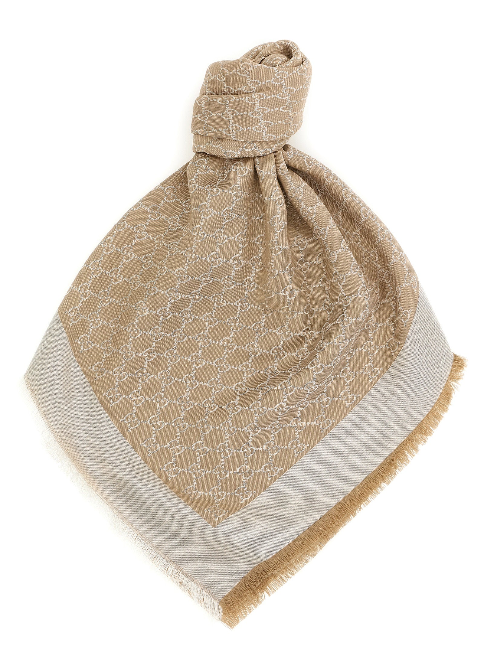 Gucci Beige Silk Women's Scarf