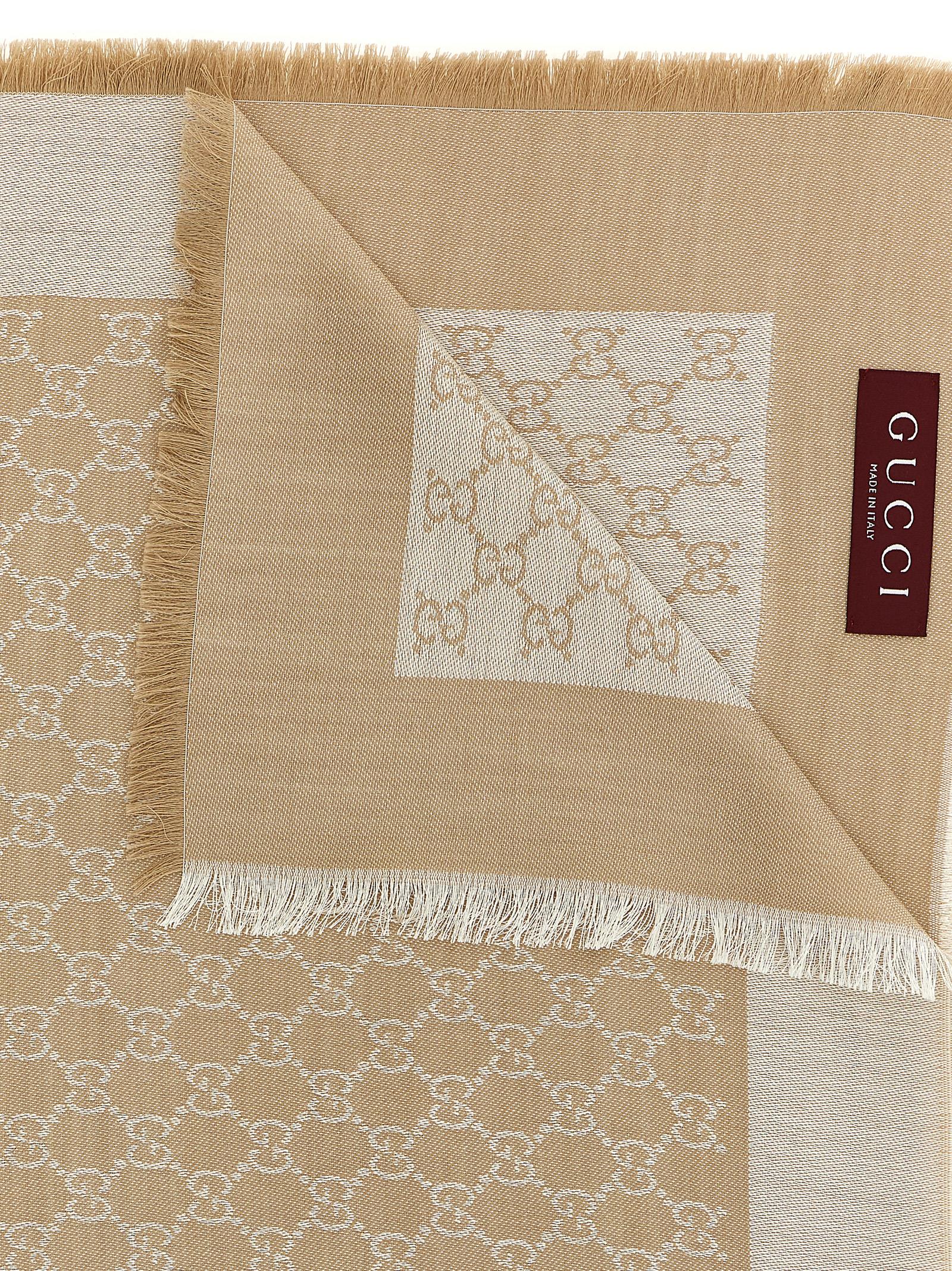 Gucci Beige Silk Women's Scarf