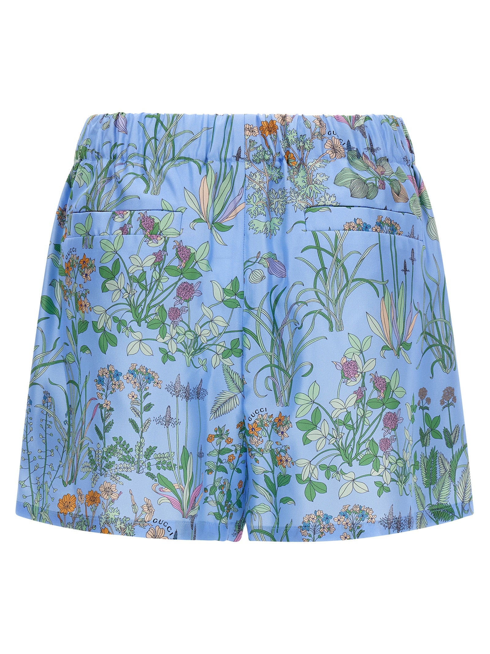 Gucci Blue Silk Bermuda Women's Shorts