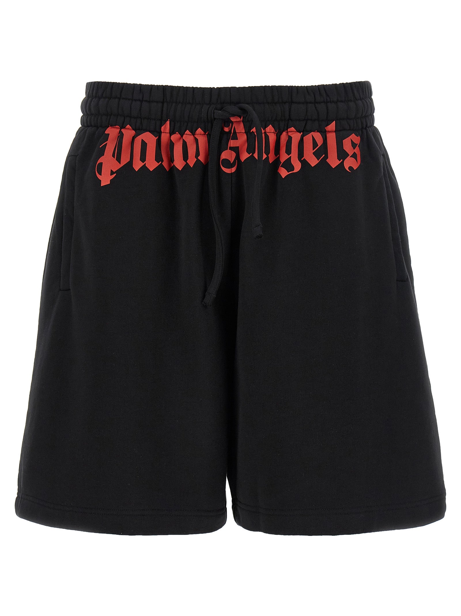 Palm Angels Black Cotton Bermuda Men's Shorts