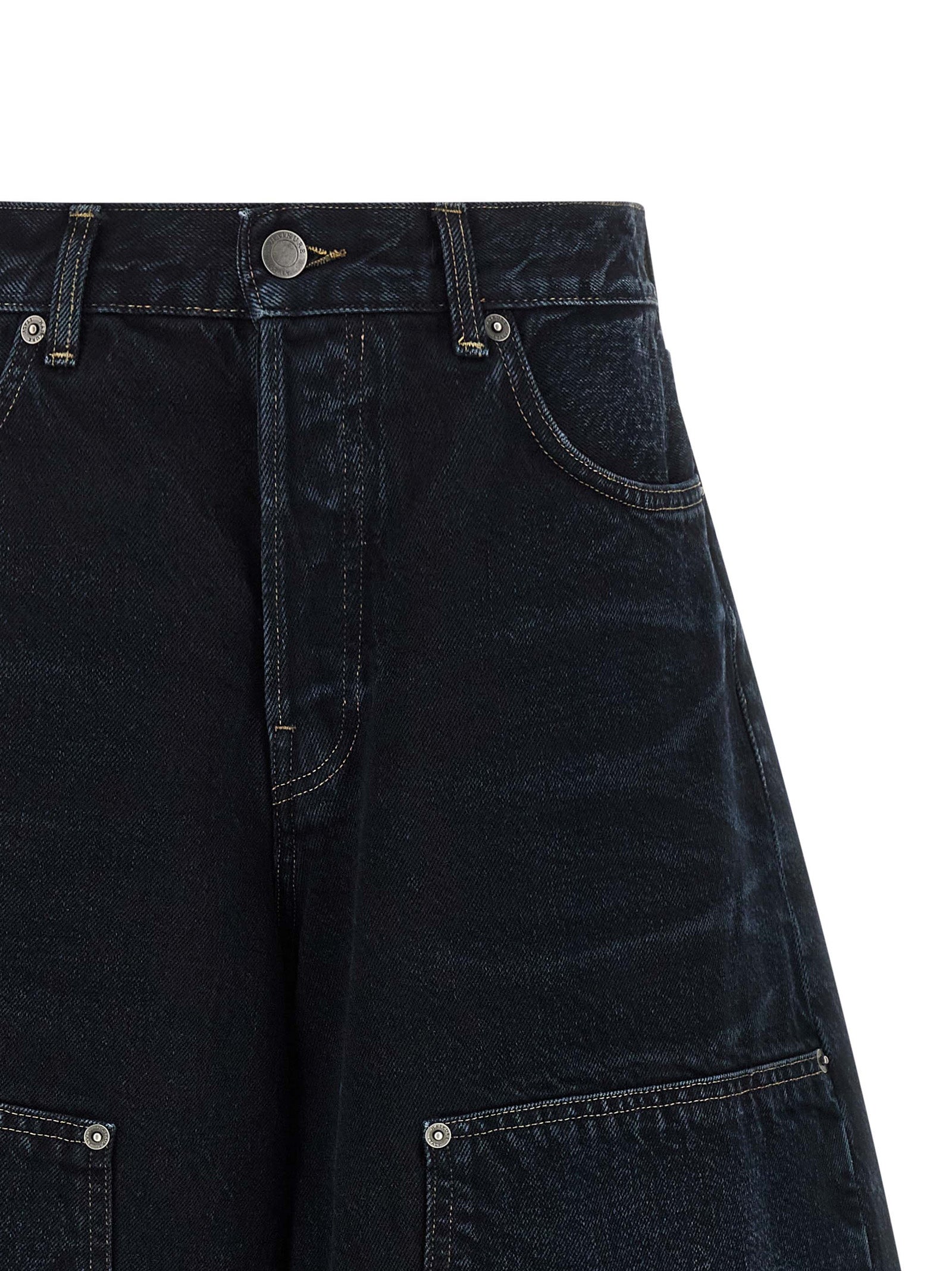 Haikure Blue Cotton Bermuda Women's Shorts