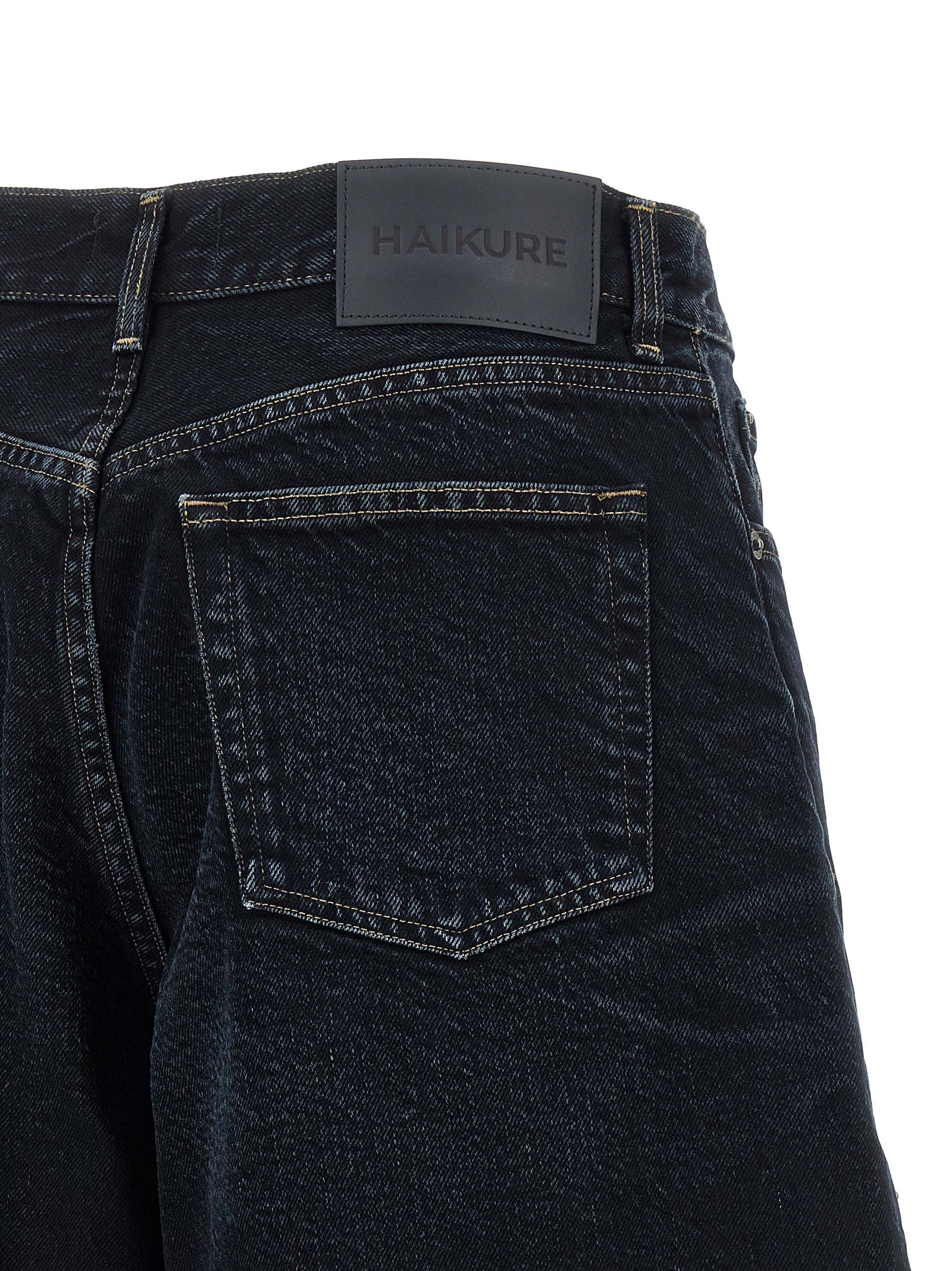 Haikure Blue Cotton Bermuda Women's Shorts