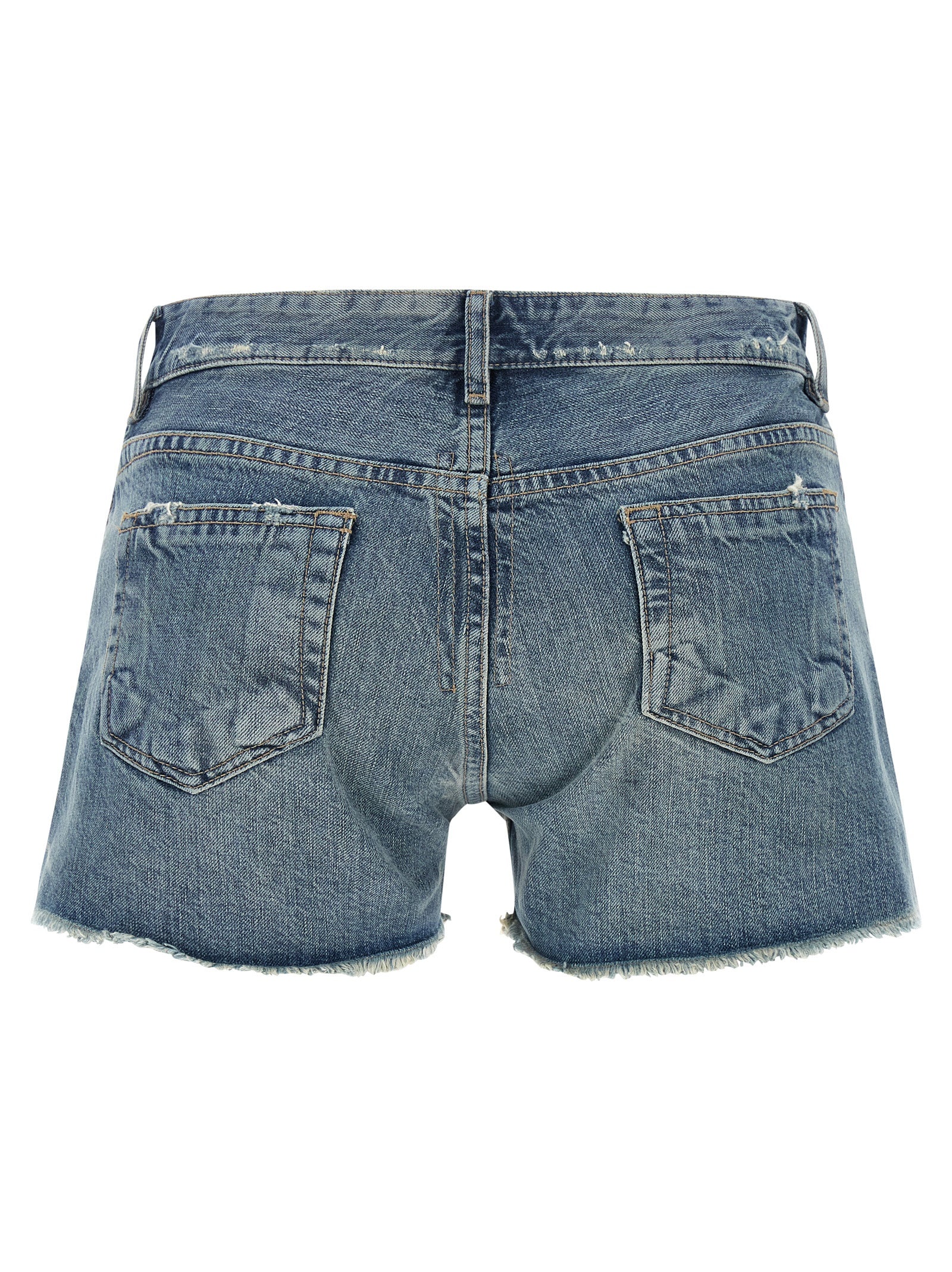 DRKSHDW Blue Cotton Bermuda Women's Shorts