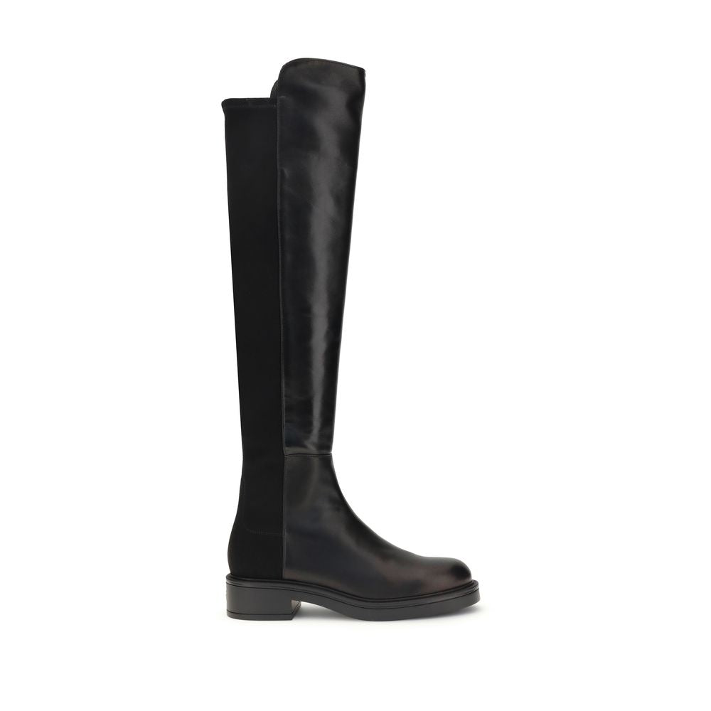 Stuart Weitzman Black Leather Over The Women's Knee