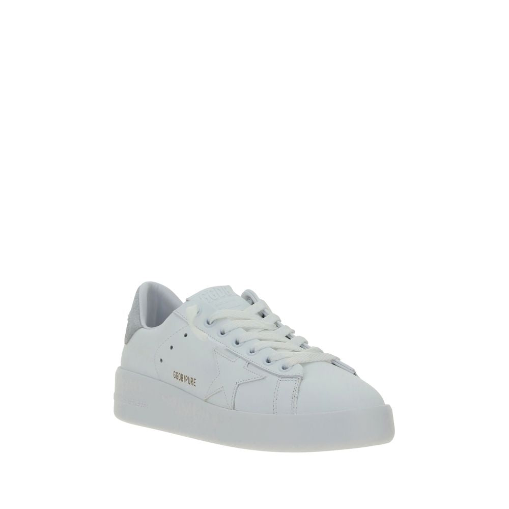 Golden Goose White Calf Leather Bos Taurus Platform Women's Sneakers