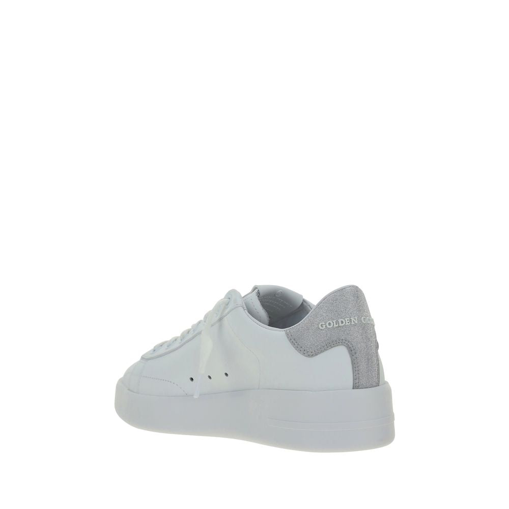 Golden Goose White Calf Leather Bos Taurus Platform Women's Sneakers