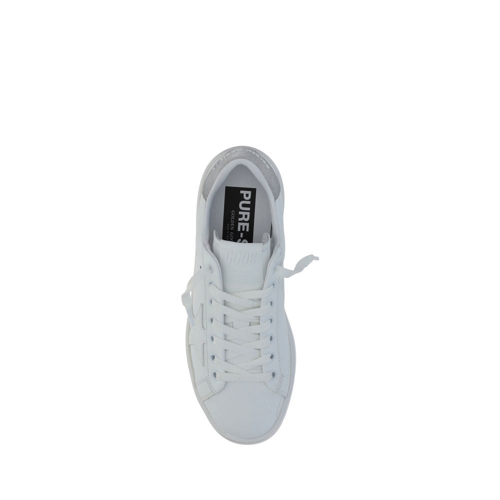 Golden Goose White Calf Leather Bos Taurus Platform Women's Sneakers