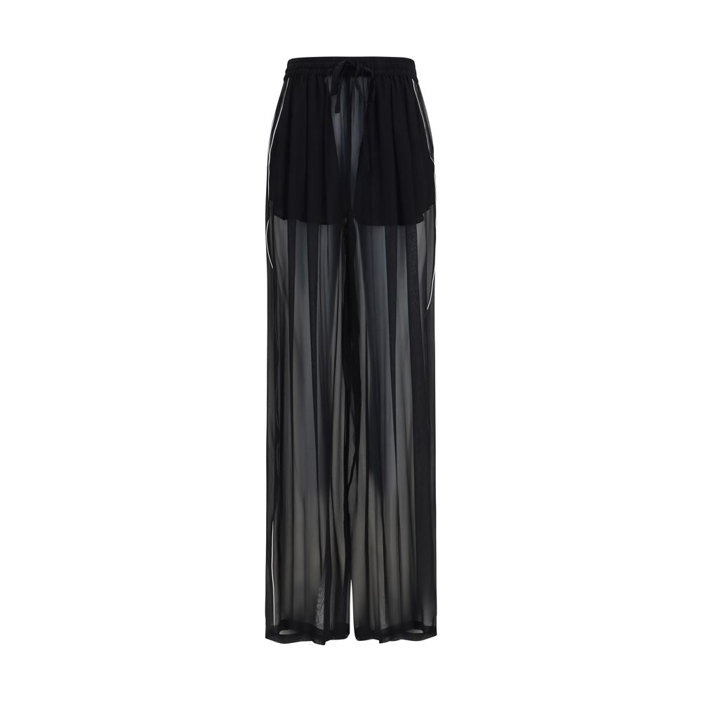 Dolce & Gabbana Black Silk Casual Women's Pants