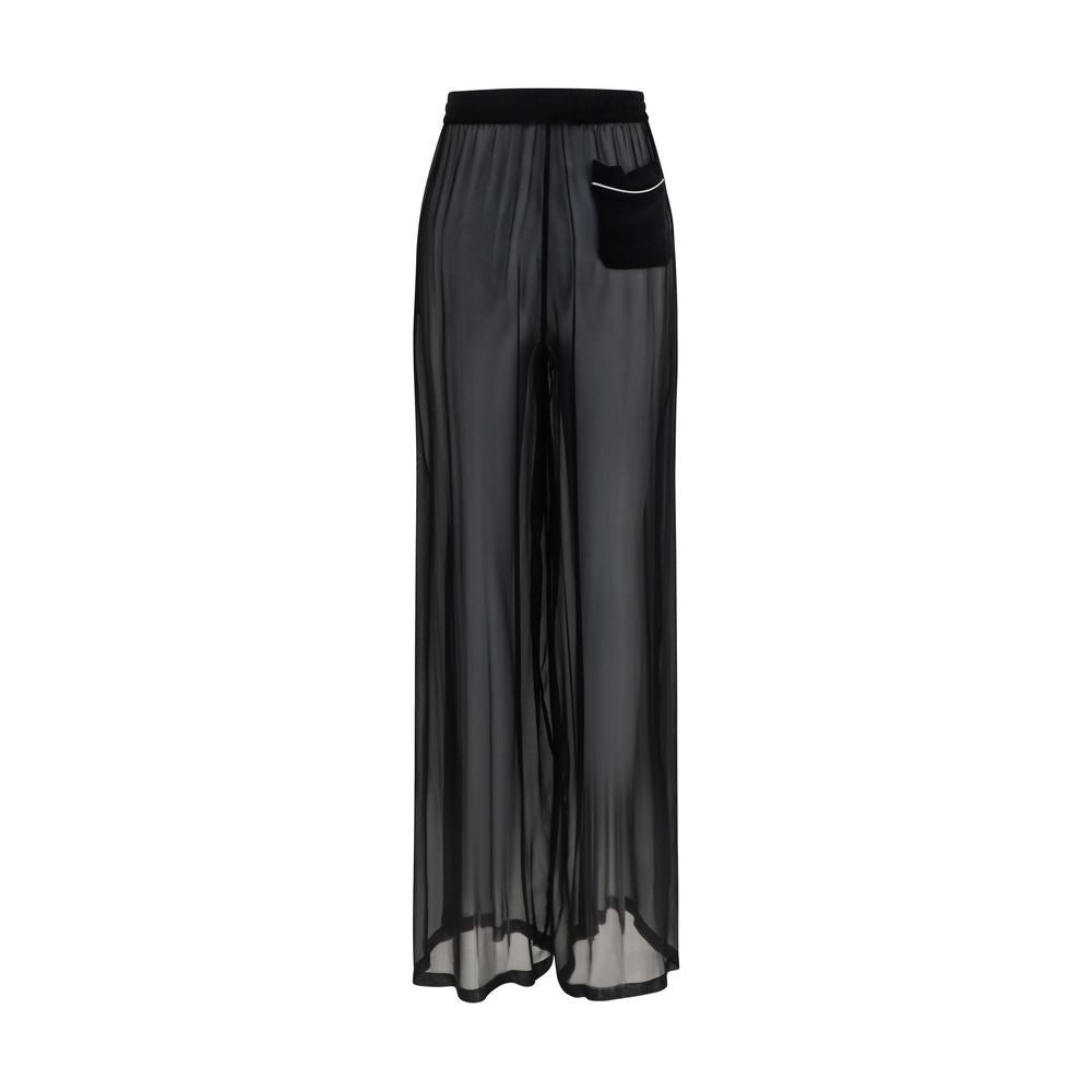 Dolce & Gabbana Black Silk Casual Women's Pants