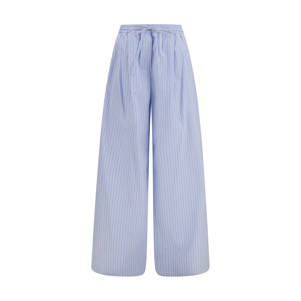 Dolce & Gabbana Blue Cotton Casual Women's Pants