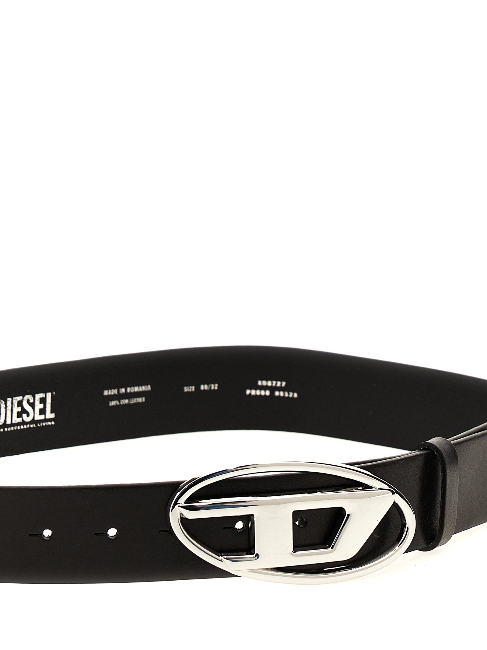 Diesel Black Other Fibres Regular Women's Belt