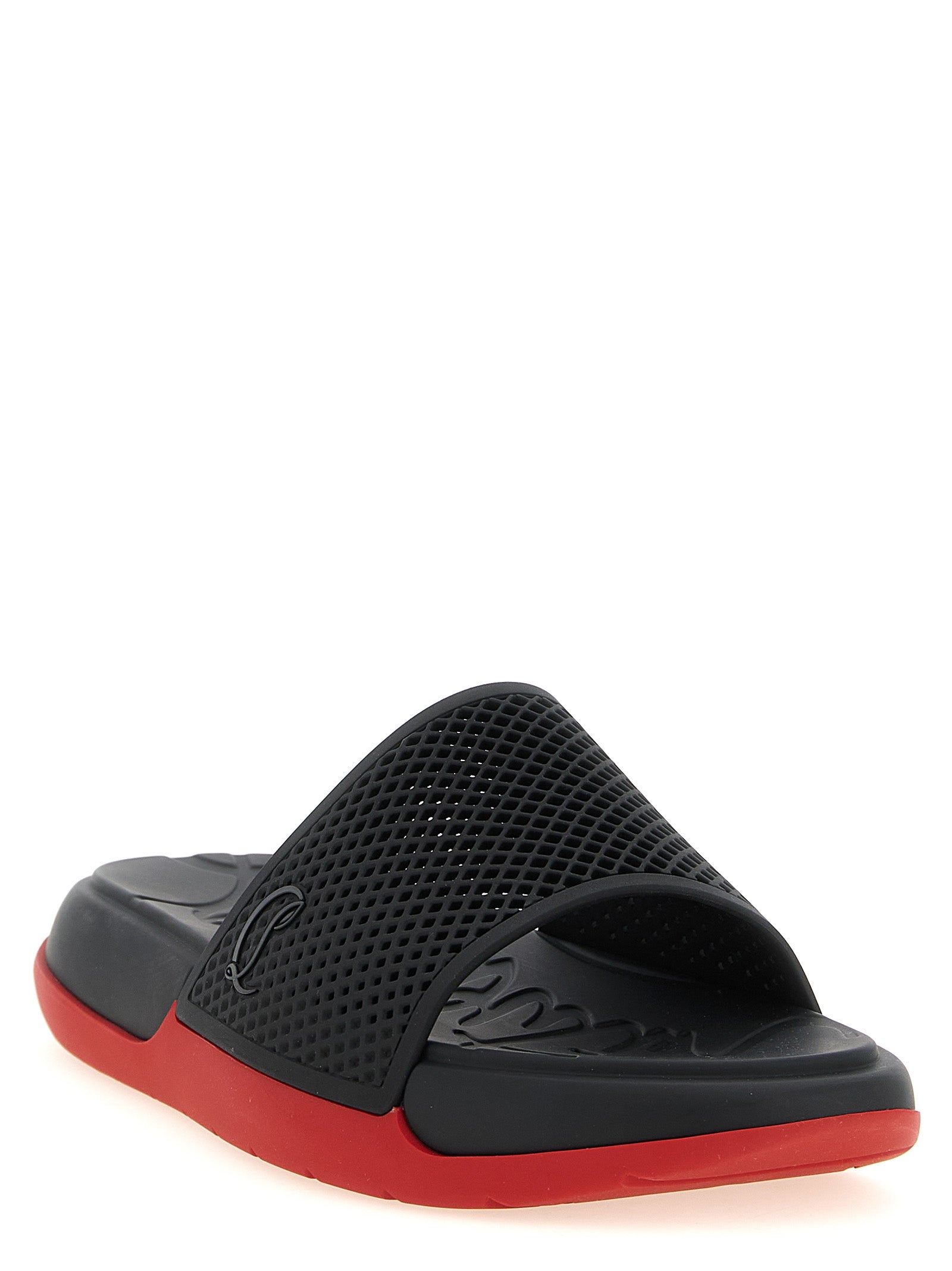 Christian Louboutin Black Polyethylene Men's Slides