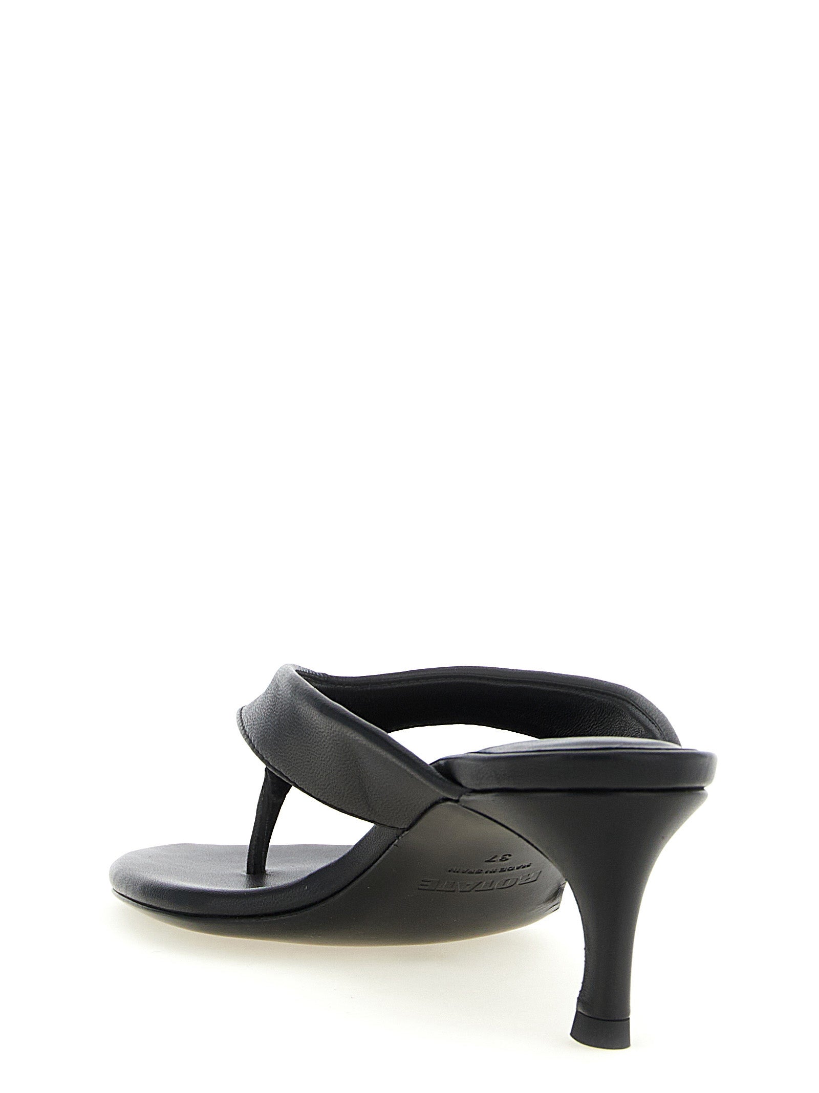 ROTATE BIRGER CHRISTENSEN Black Calfskin Flip-Flop Women's Sandals
