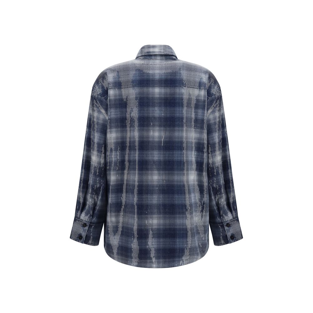 PINKO Blue Polyester Pattern Women's Shirt