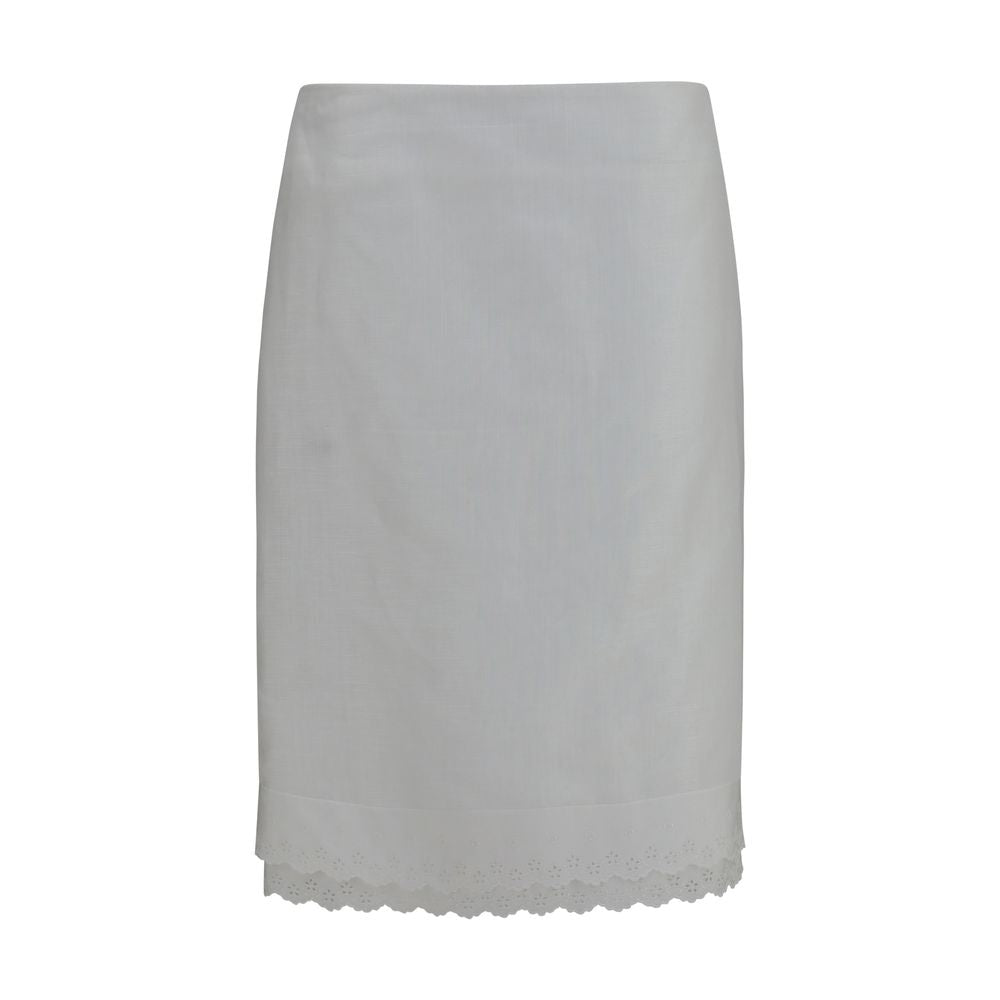 Magda Butrym White Cotton Midi Women's Skirt