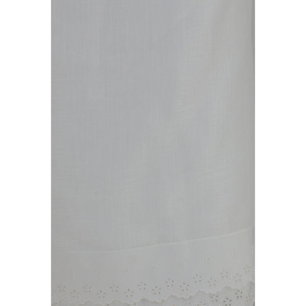 Magda Butrym White Cotton Midi Women's Skirt