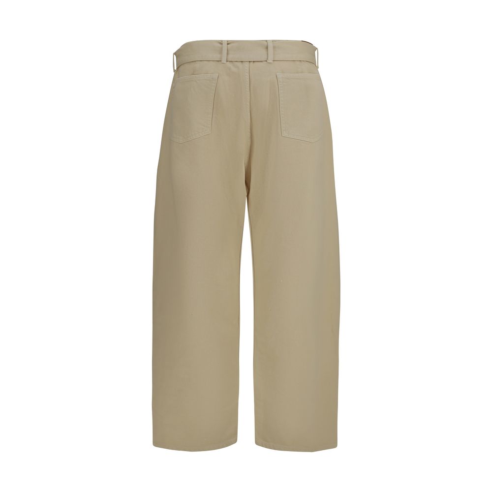 Magda Butrym Beige Cotton Casual Women's Pants