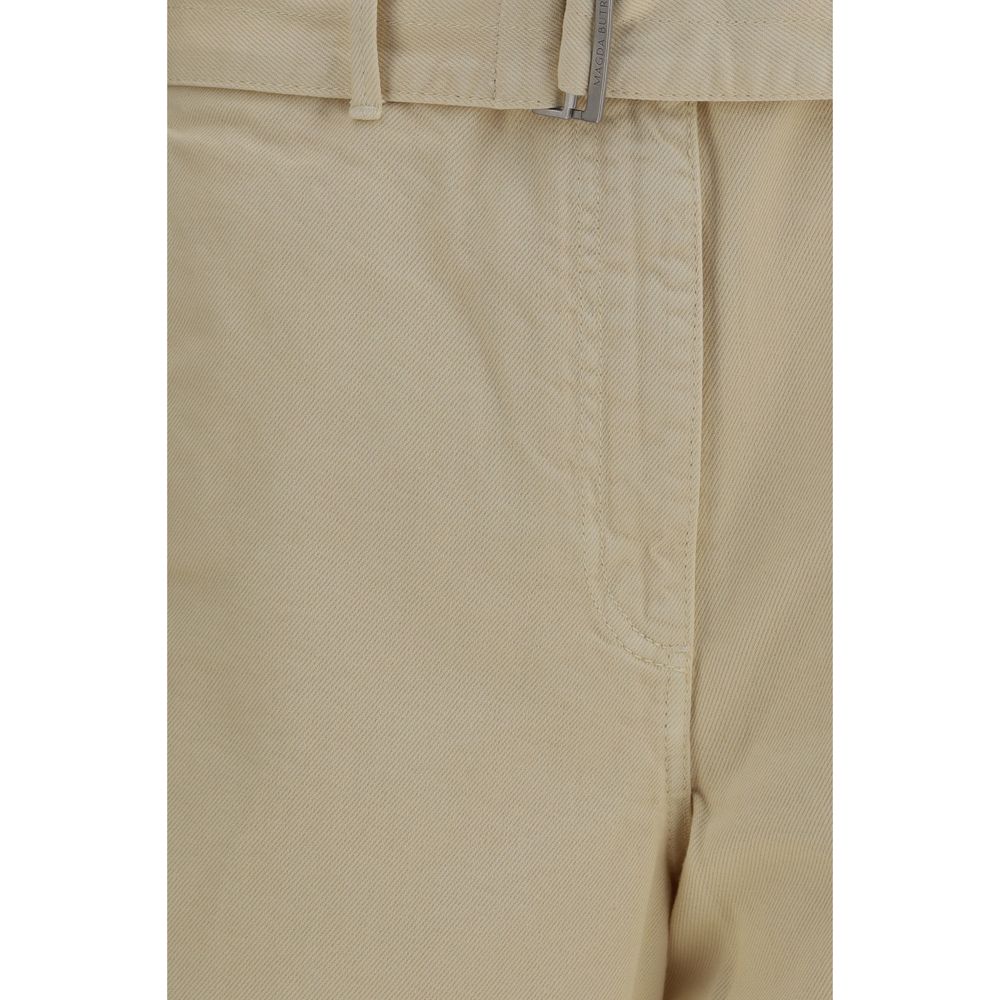 Magda Butrym Beige Cotton Casual Women's Pants