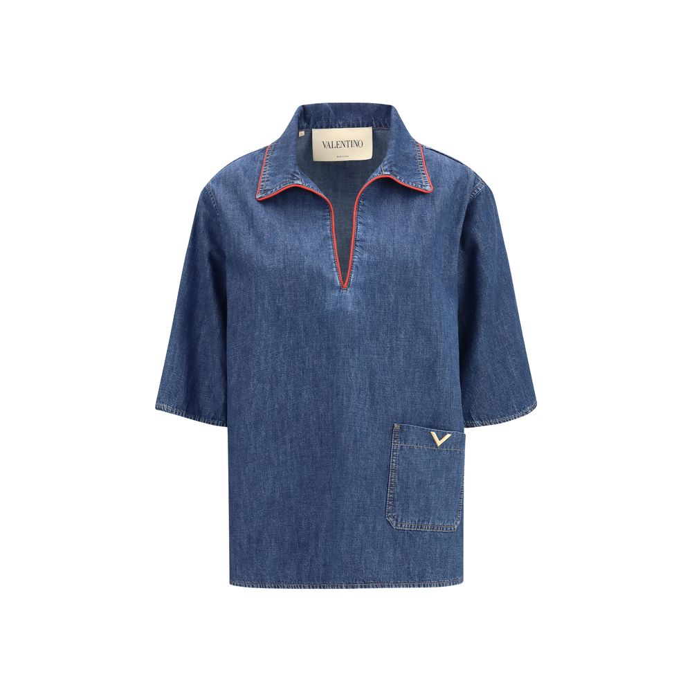 Valentino Garavani Blue Denim Women's Shirt