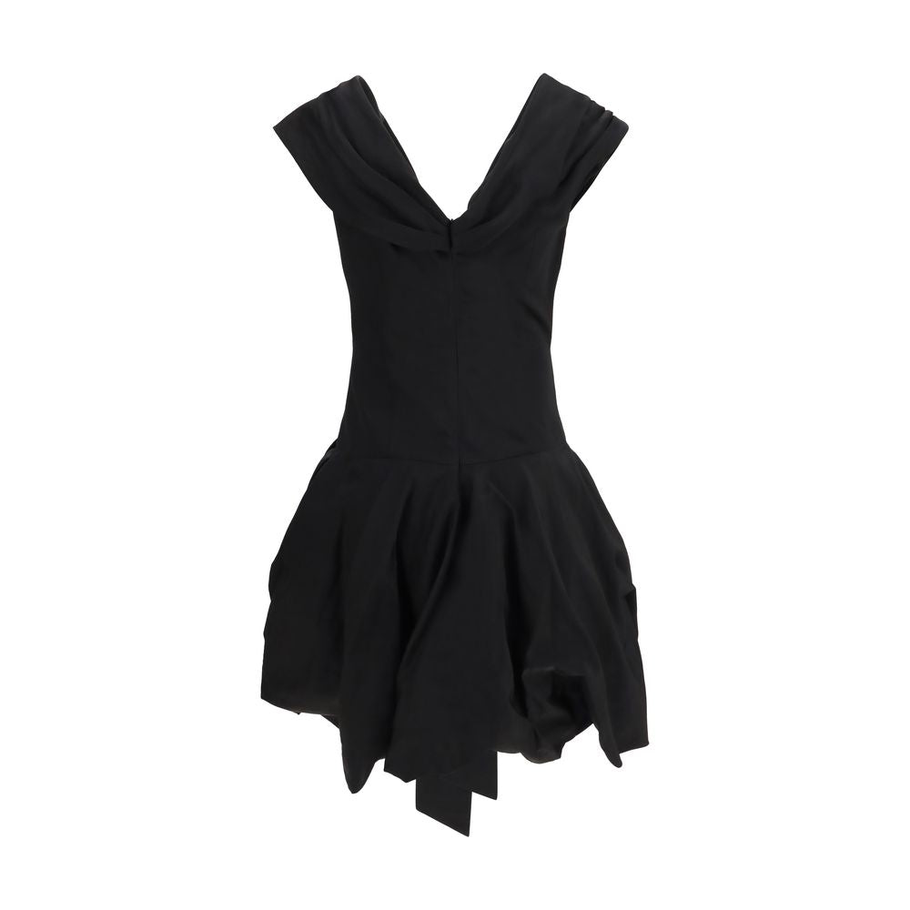 Magda Butrym Black Cotton Cocktail Women's Dress