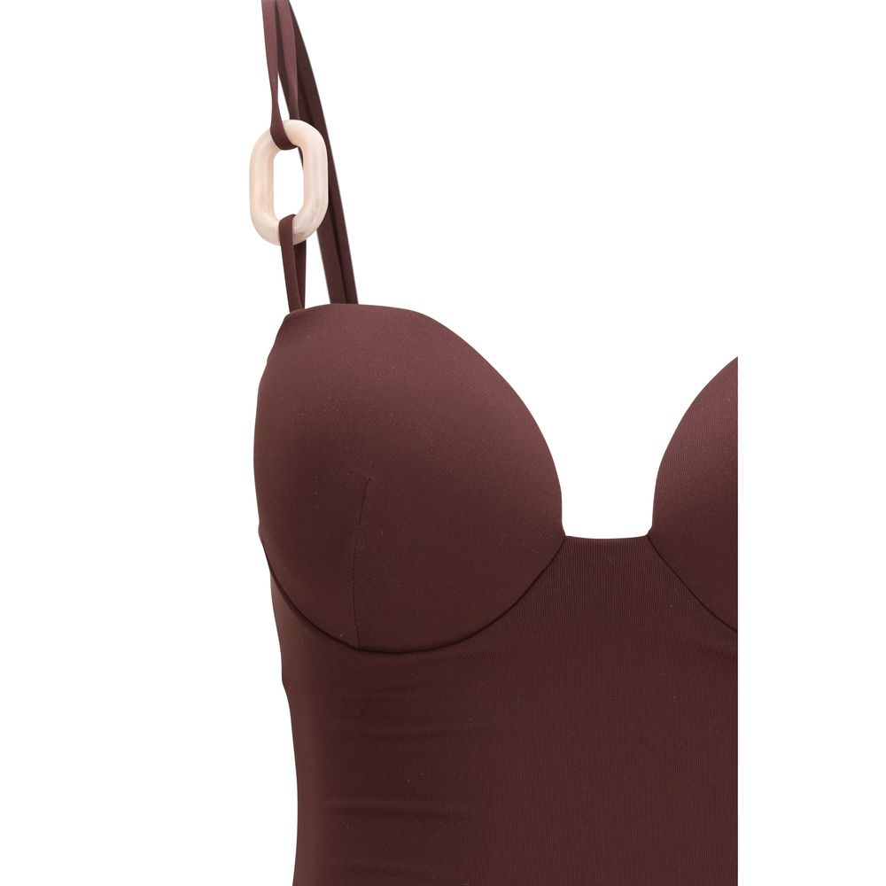 Magda Butrym Bordeaux Nylon One-Piece Women's Swimsuit