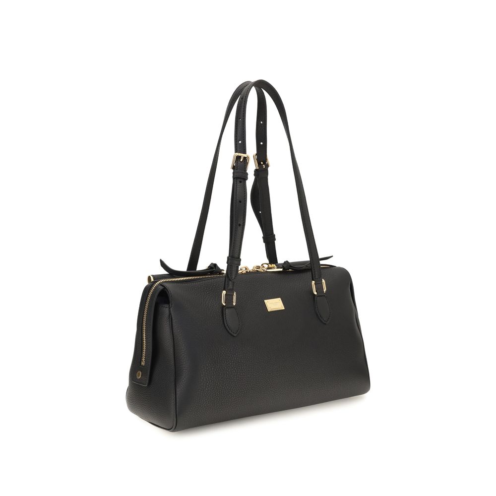 Dolce & Gabbana Black Calf Leather Bos Taurus Women's Handbag