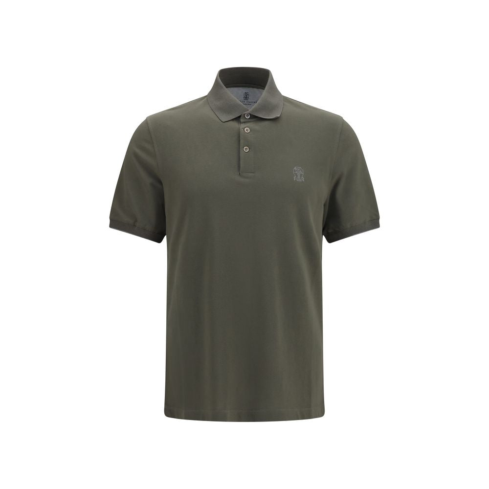 Brunello Cucinelli Bicolor Cotton Polo Men's Shirt