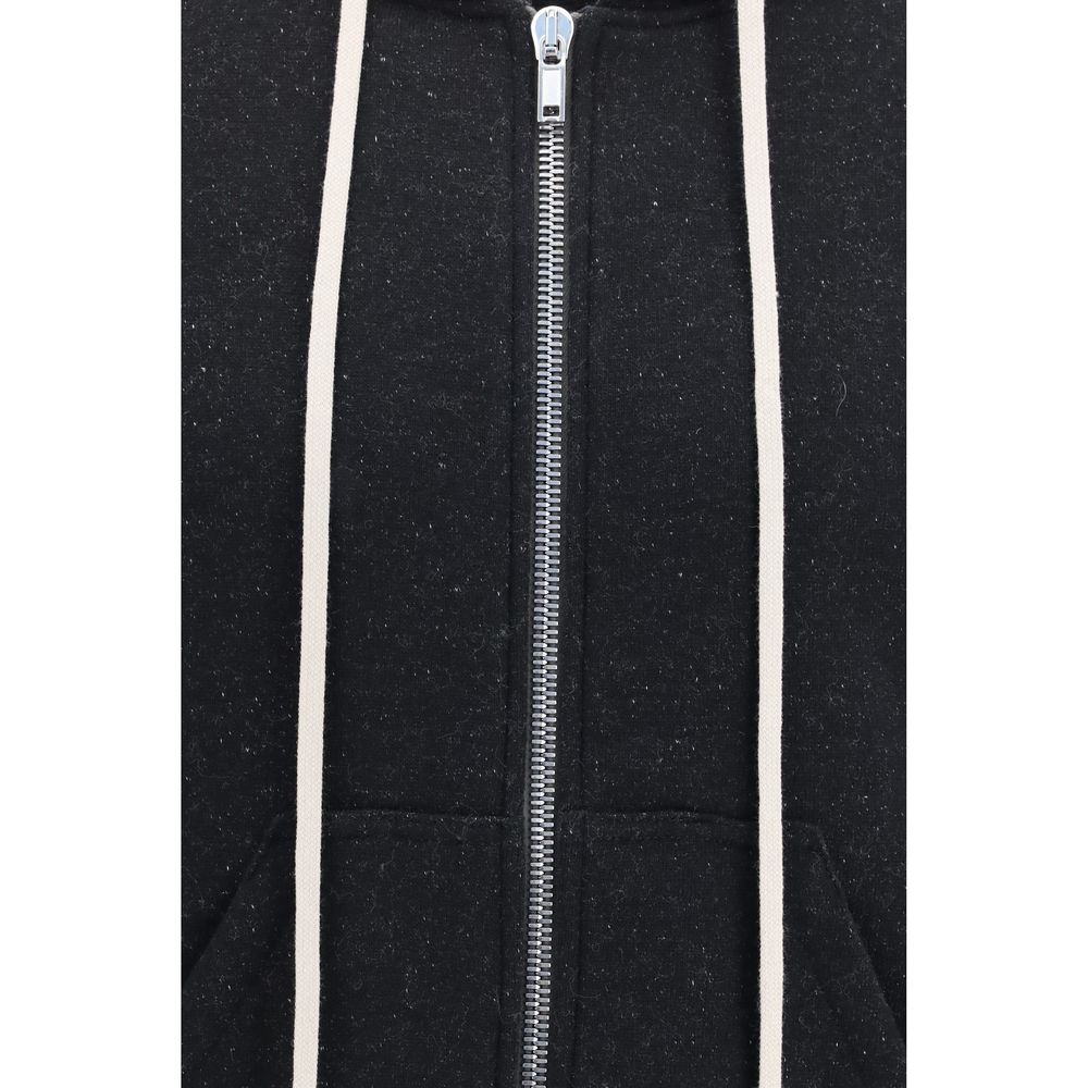 Rick Owens Black Cotton Men's Sweatshirt