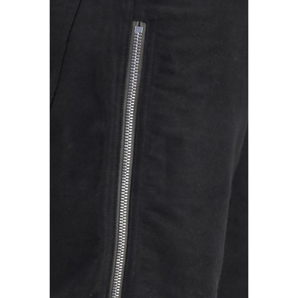 Rick Owens Black Wool Oves Aries Straight-Leg Men's Jeans