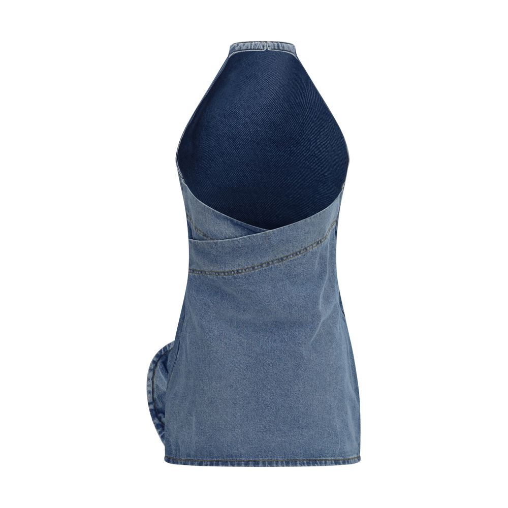 Magda Butrym Blue Cotton Casual Women's Dress