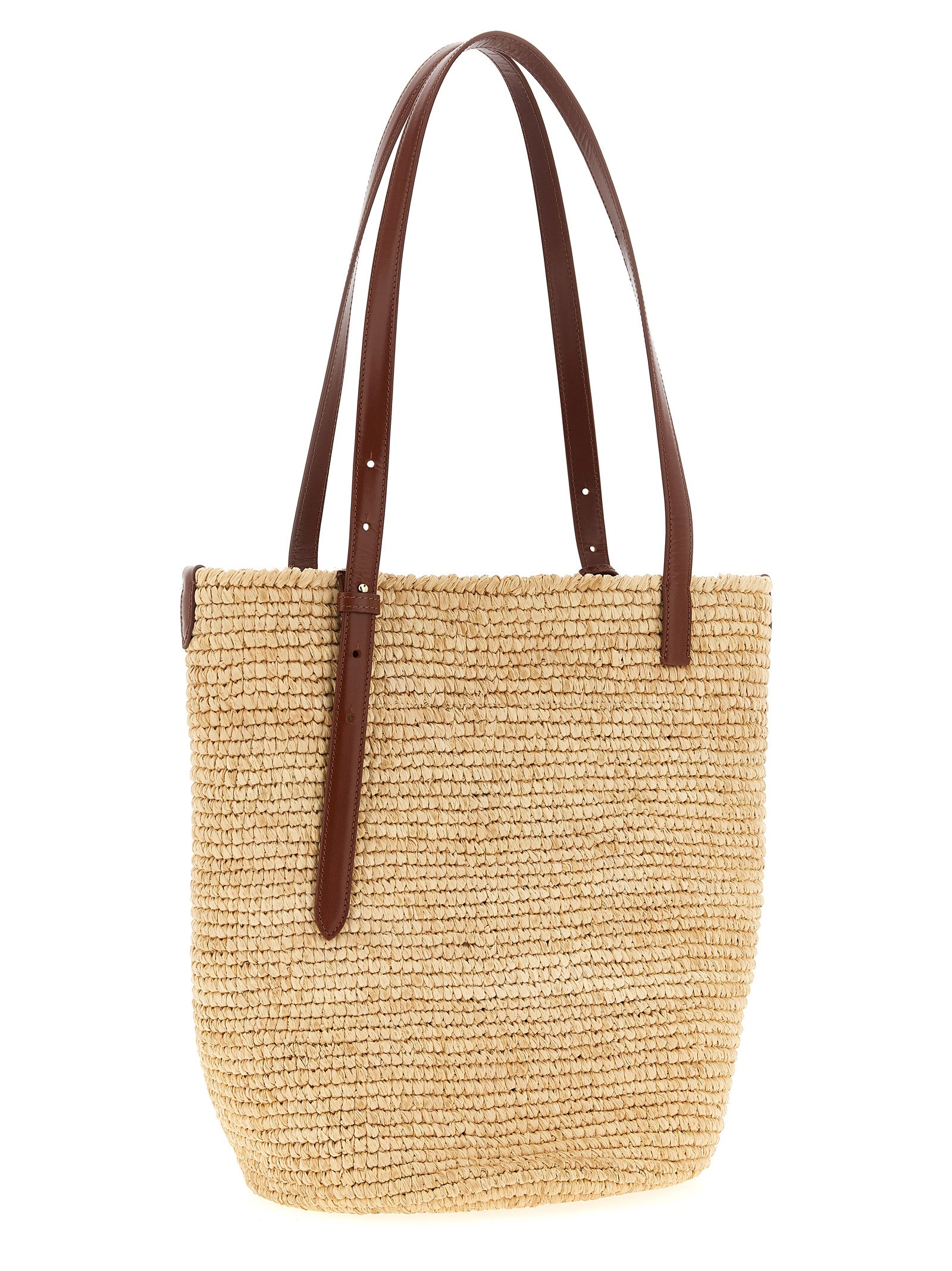 Paco Rabanne Beige Raffia Tote Women's Bag