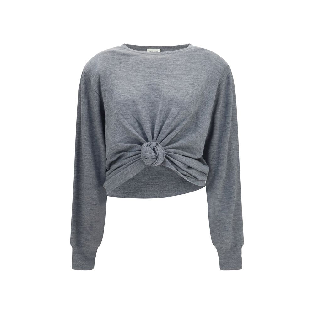 Magda Butrym Gray Wool Oves Aries Long Sleeve Women's T-Shirt