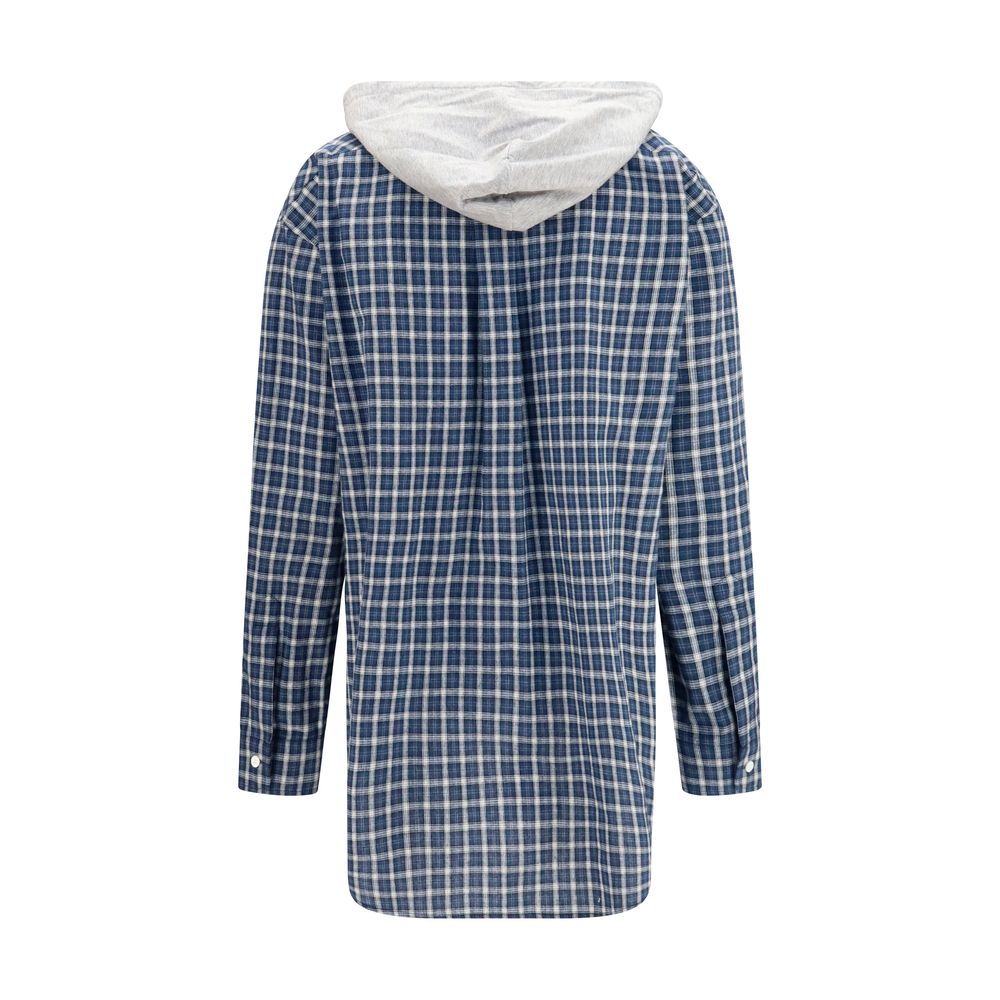 Miu Miu Blue Cotton Pattern Women's Shirt