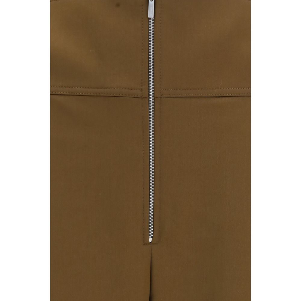 Ferragamo Brown Wool Oves Aries Casual Women's Pants