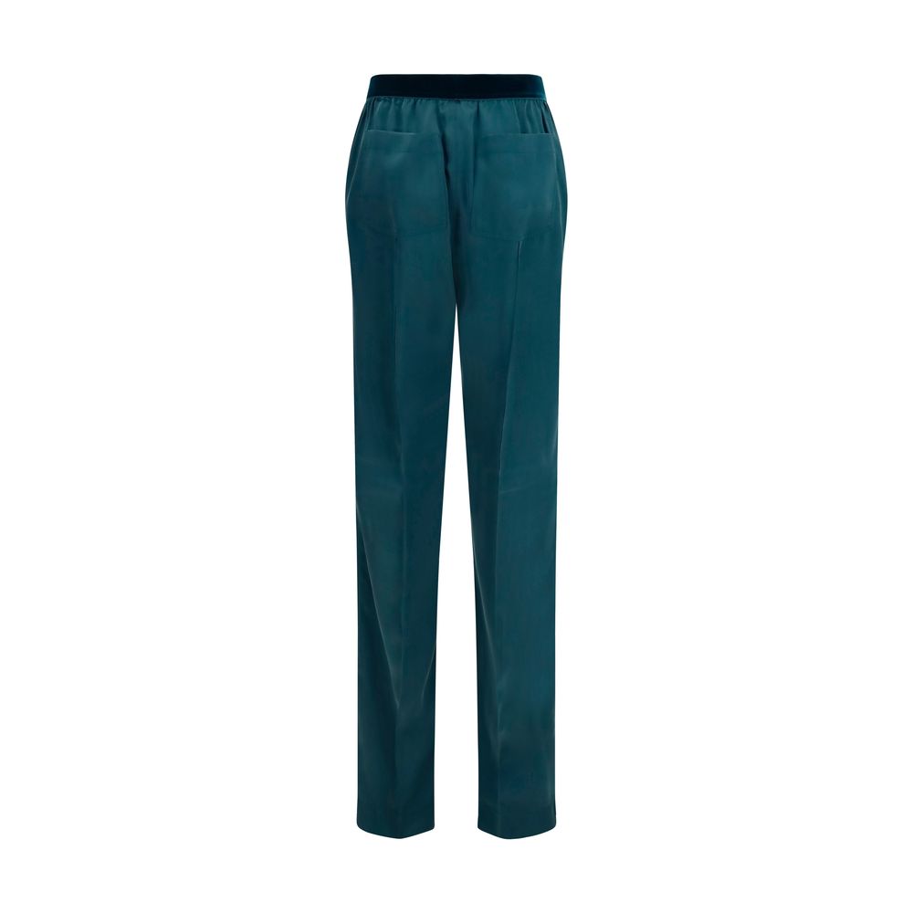 Tom Ford Blue Silk Casual Women's Pants