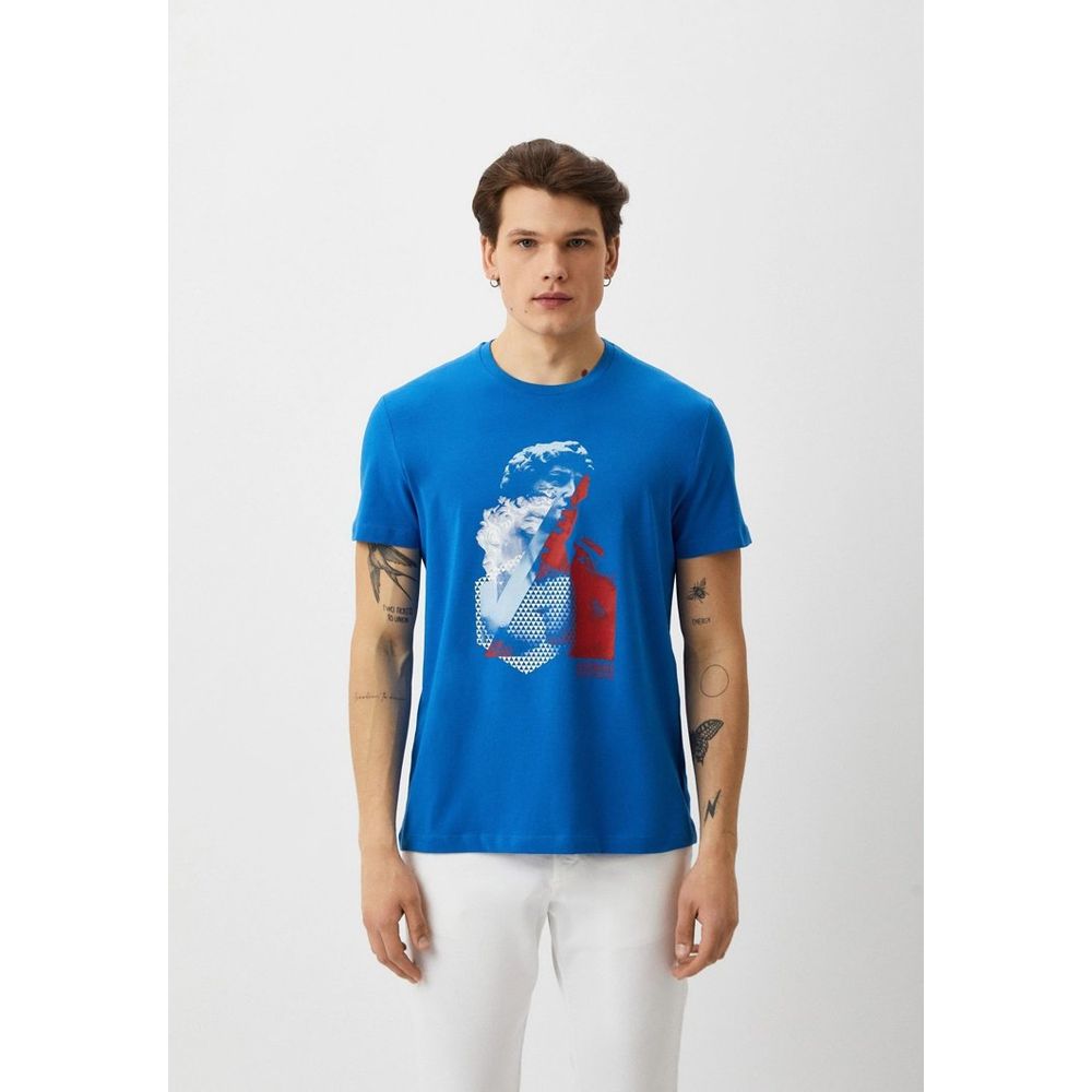 Bikkembergs Light Blue Cotton Men's T-Shirt