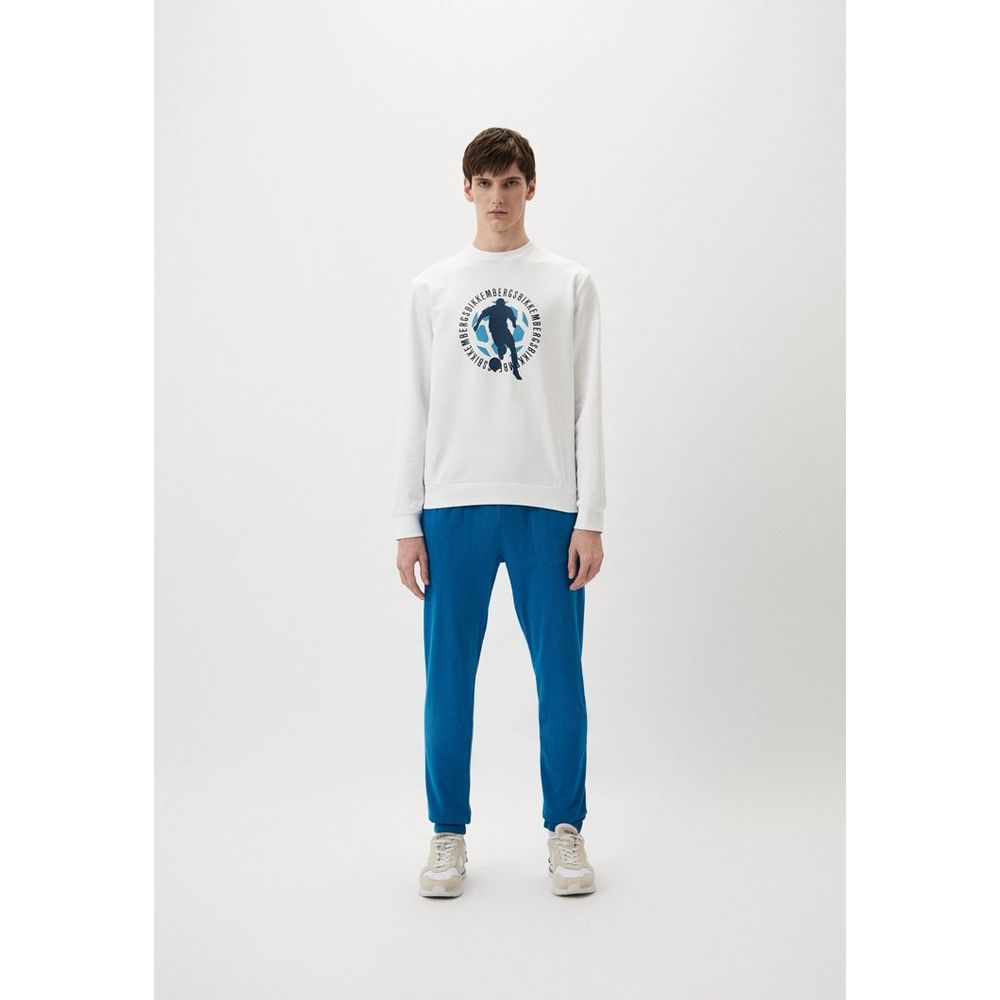 Bikkembergs Light Blue Cotton Joggers (Workout Men's Pants)