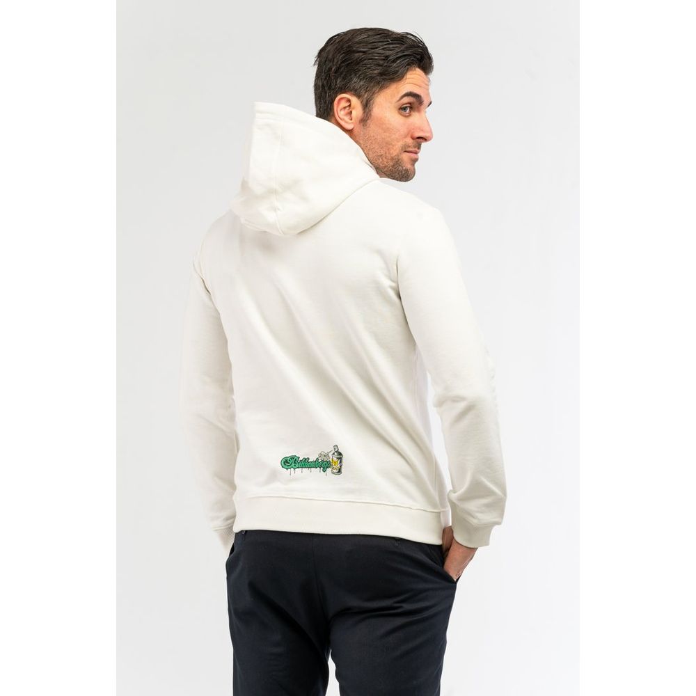 Bikkembergs White Cotton Men's Sweatshirt