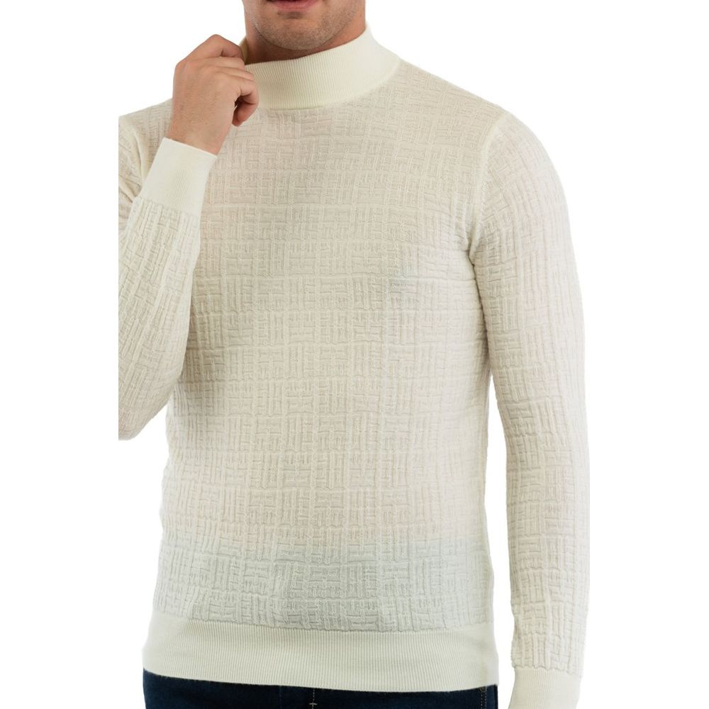Bikkembergs White Wool Men's Turtleneck