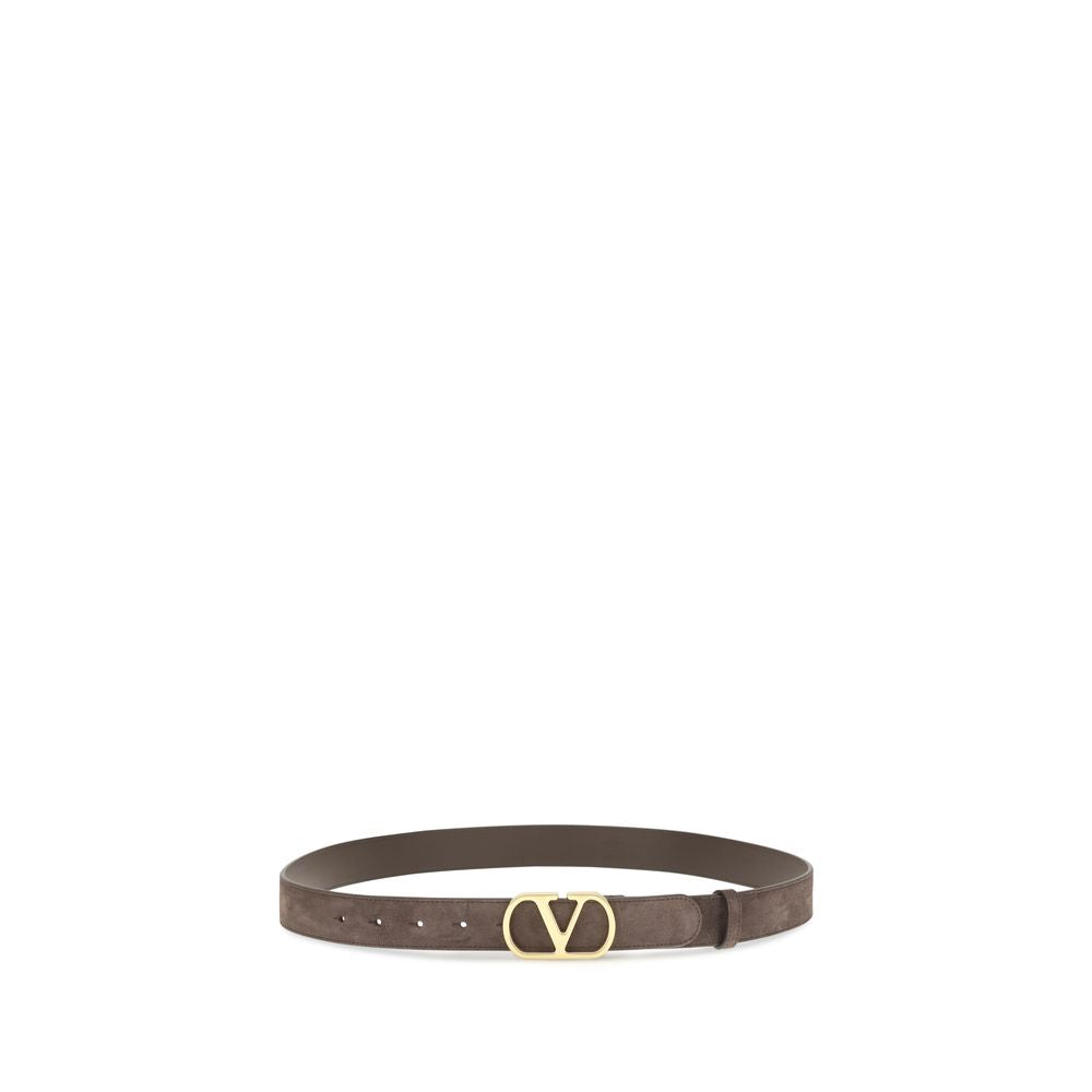 Valentino Garavani Brown Calf Leather Bos Taurus Men's Belt