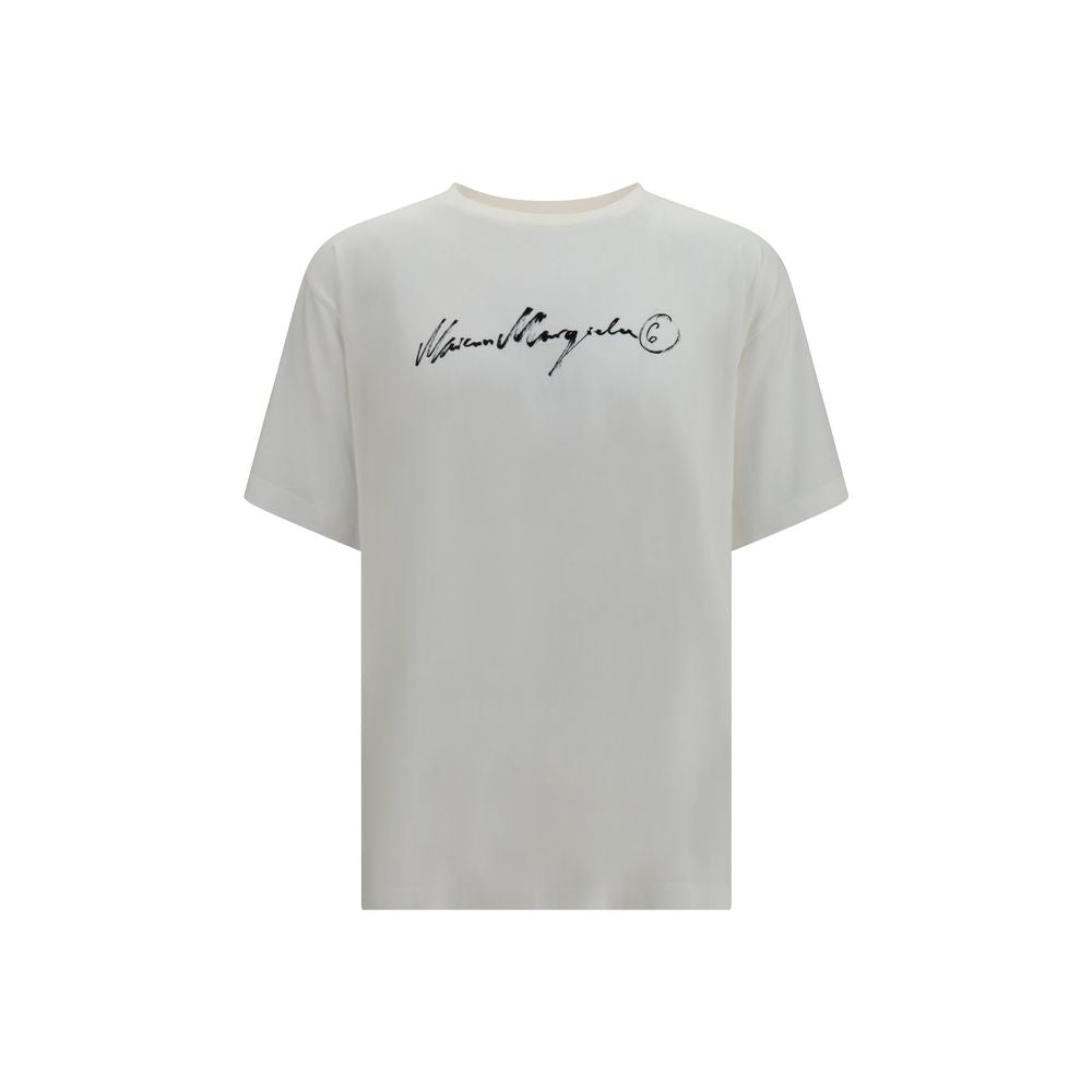 MM6 White Cotton Men's T-Shirt
