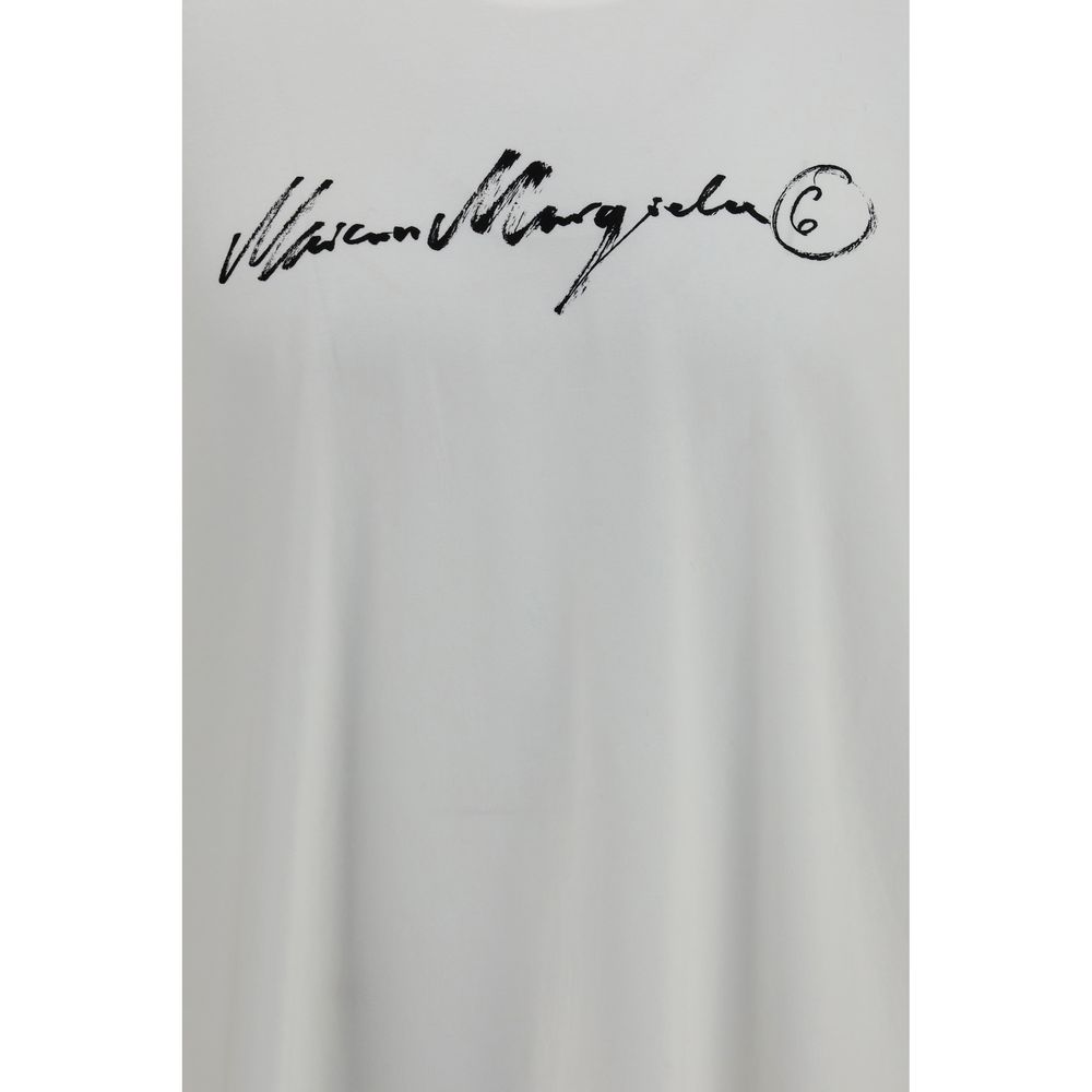 MM6 White Cotton Men's T-Shirt