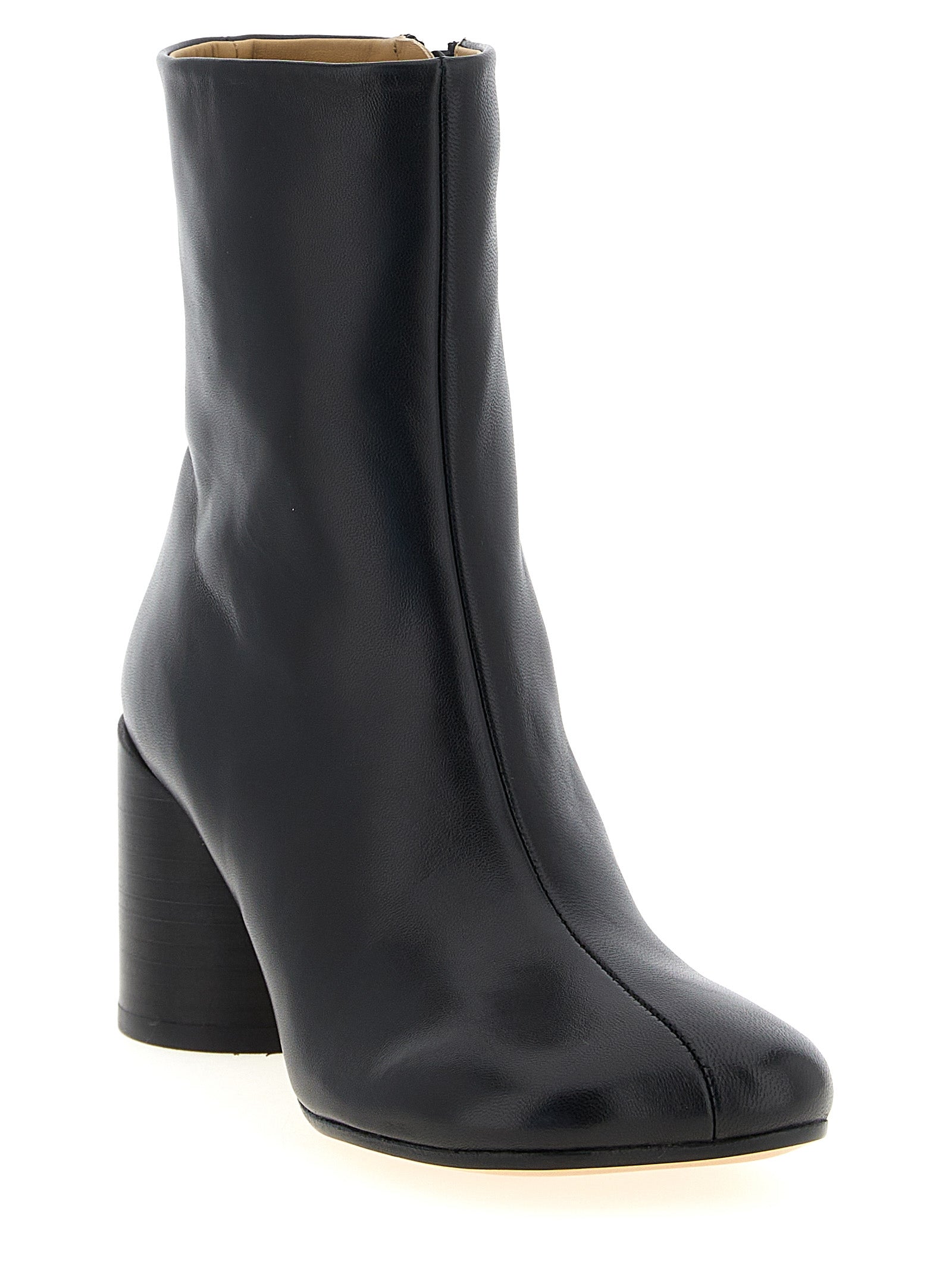 MM6 Maison Margiela Black Polyester Ankle Women's Boots