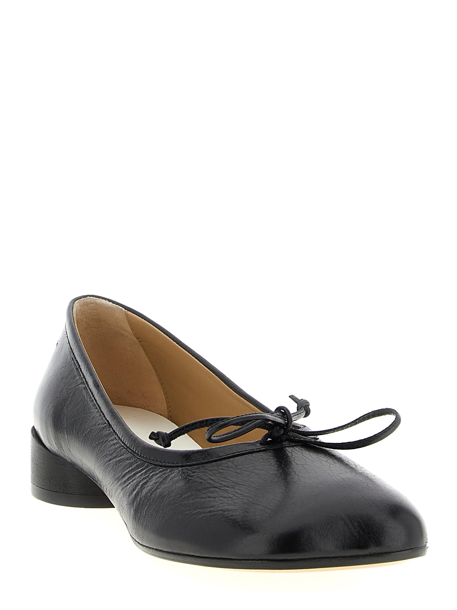 MM6 Maison Margiela Black Calfskin Mid Heel Women's Pumps