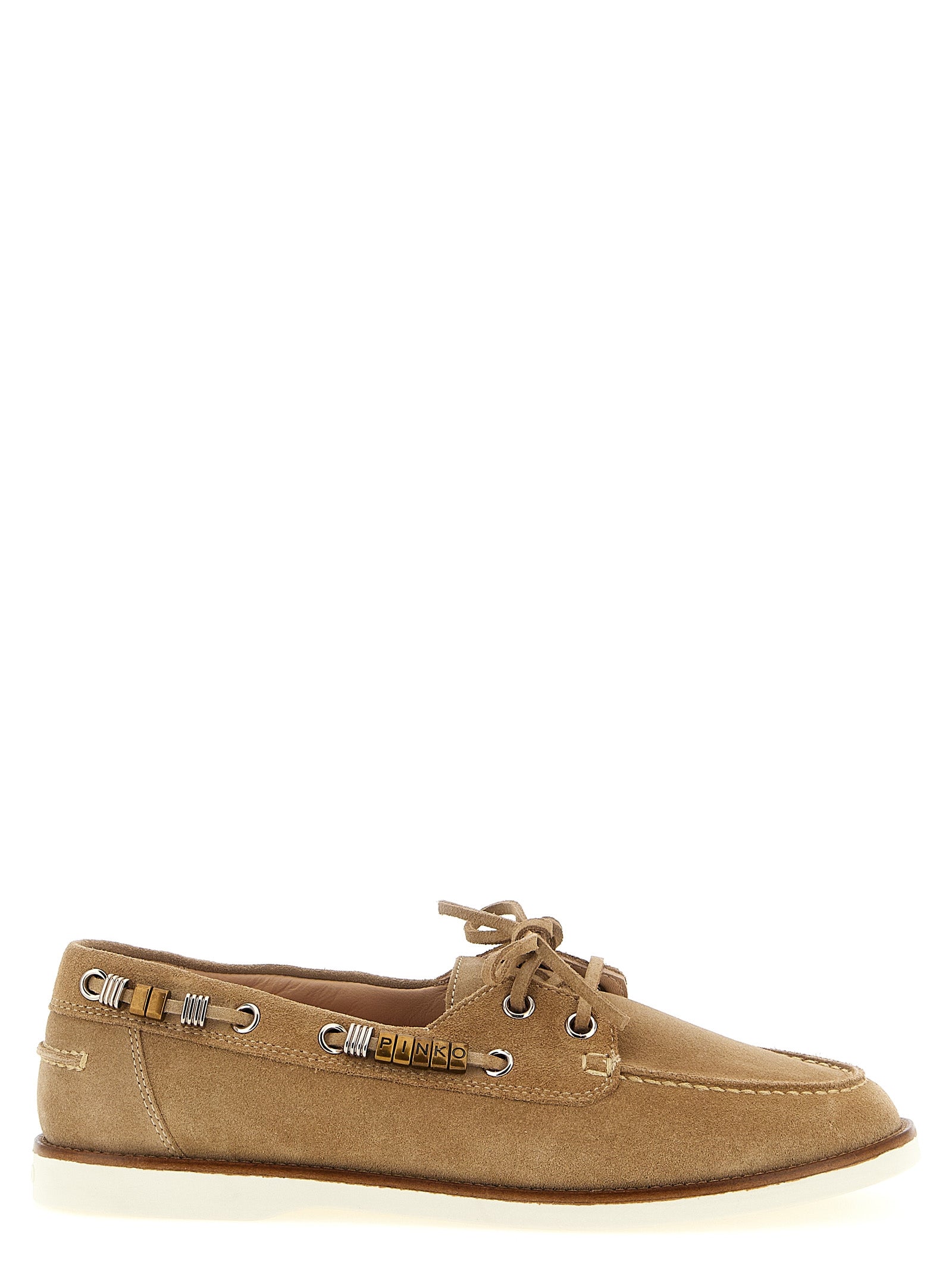 PINKO Beige Calfskin Women's Moccassin