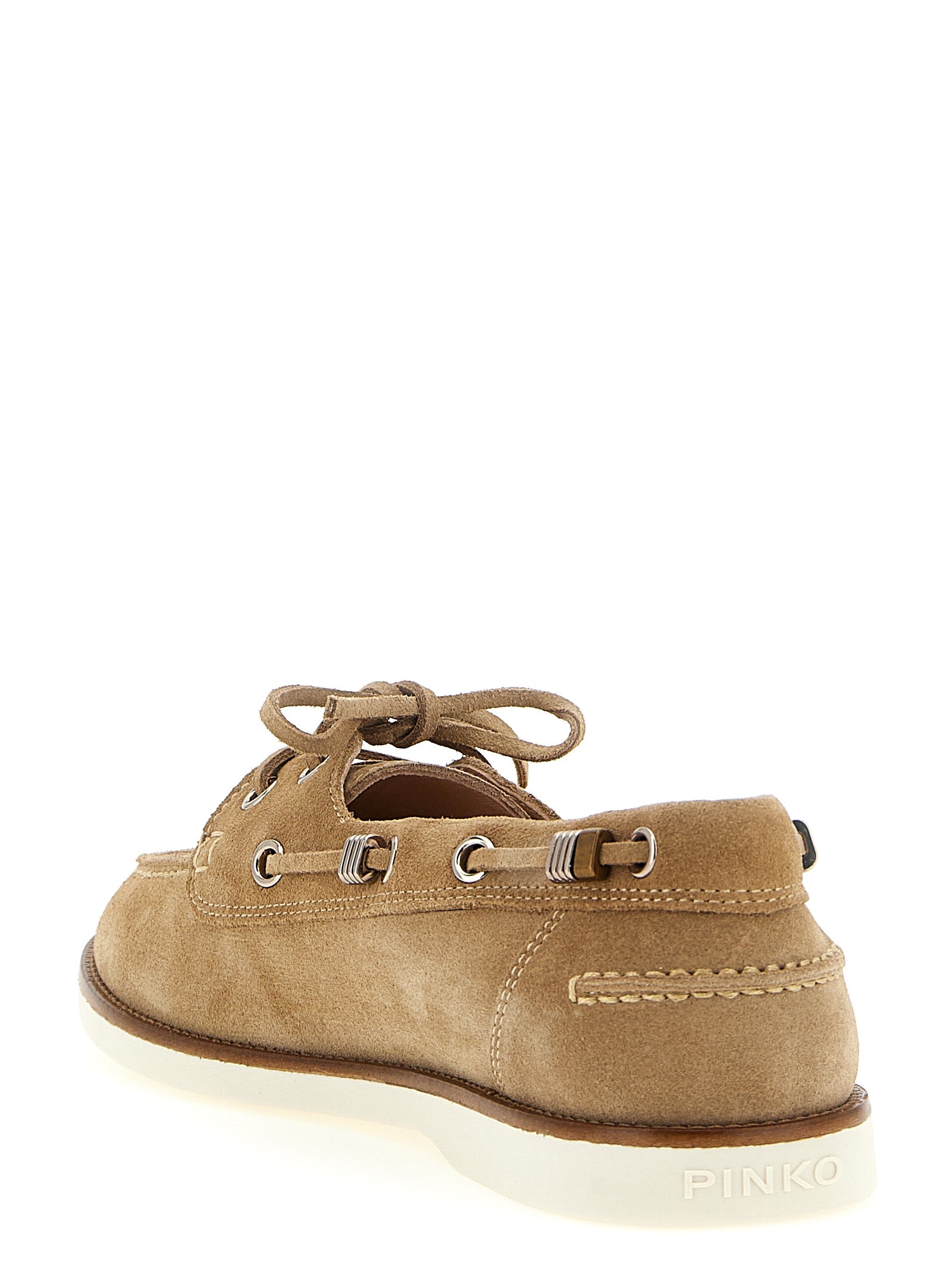 PINKO Beige Calfskin Women's Moccassin