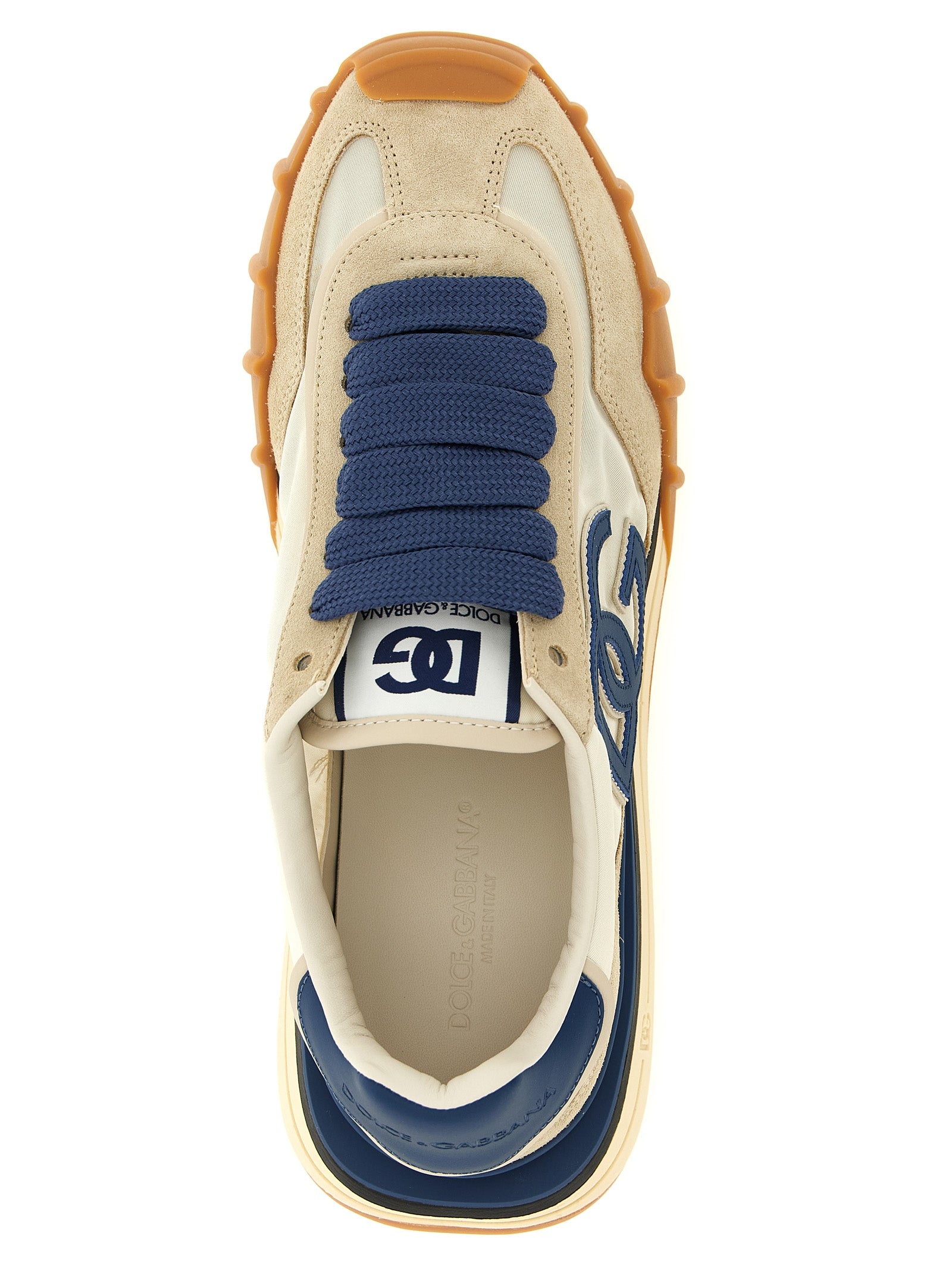 Dolce & Gabbana Blue Calfskin Athletic Men's Sneakers