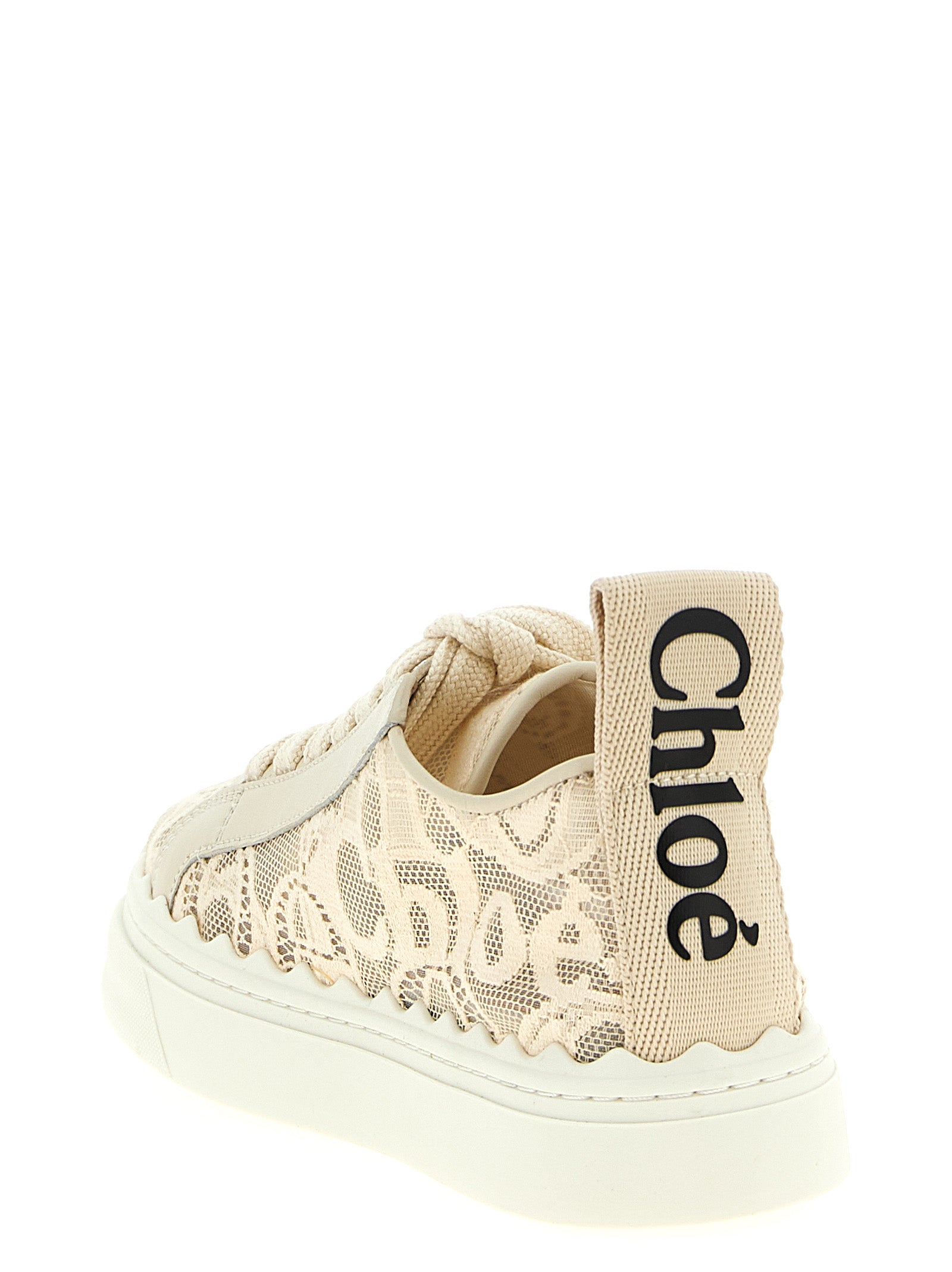 Chloé Beige Polyamide Low Top Women's Sneakers