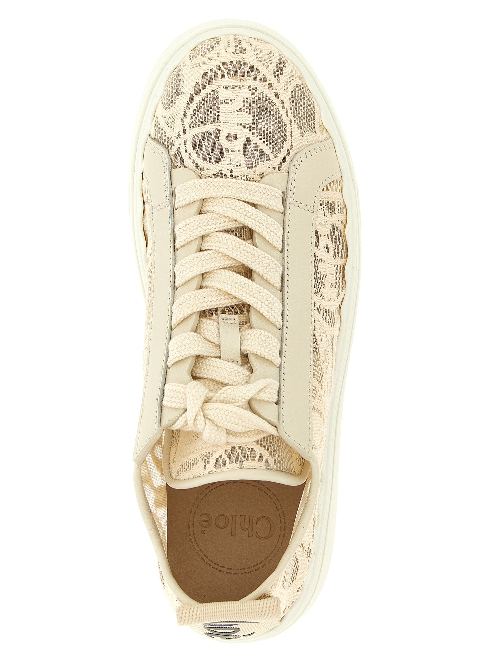 Chloé Beige Polyamide Low Top Women's Sneakers