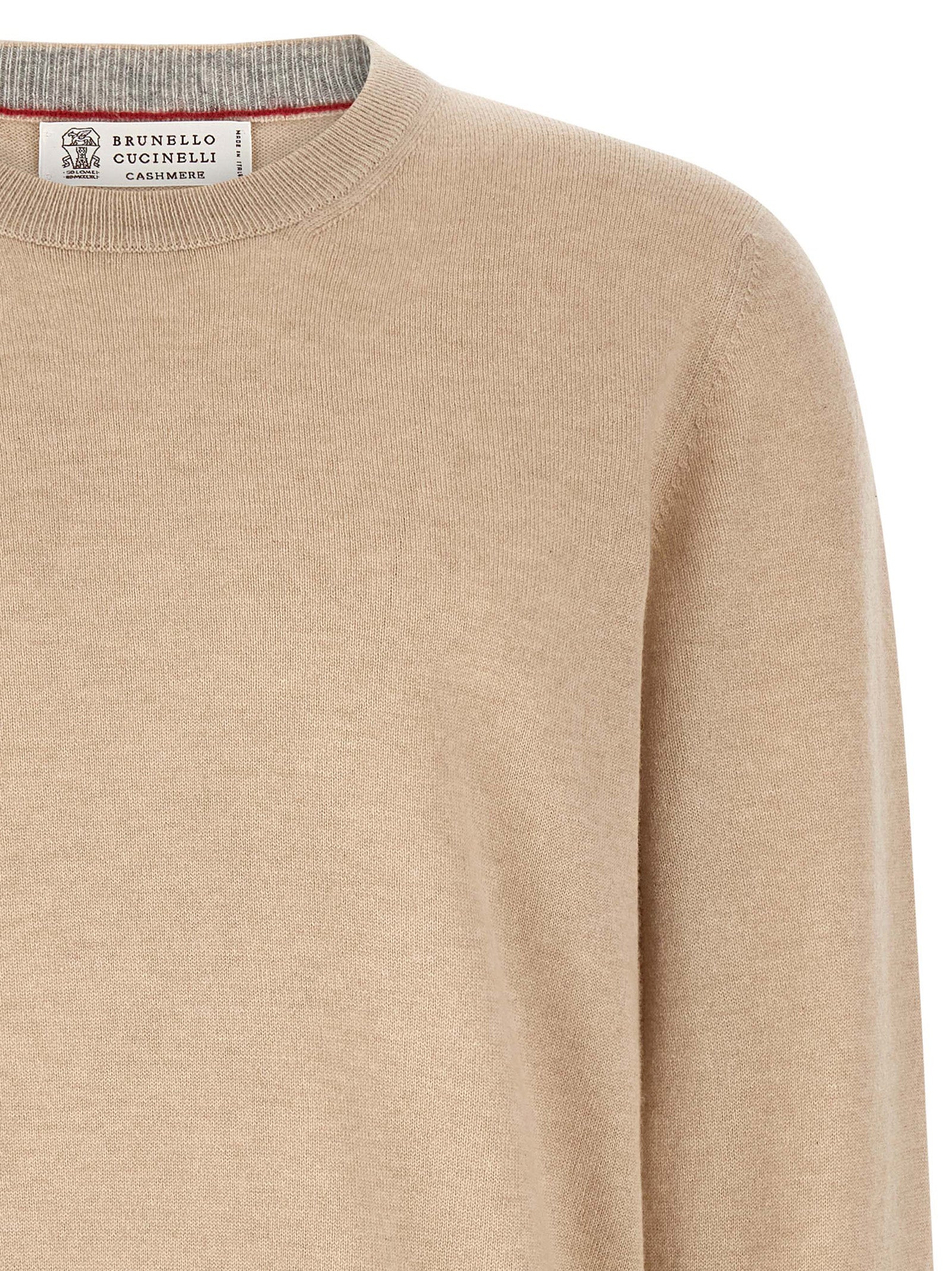 Brunello Cucinelli Beige Cashmere Men's Cardigan